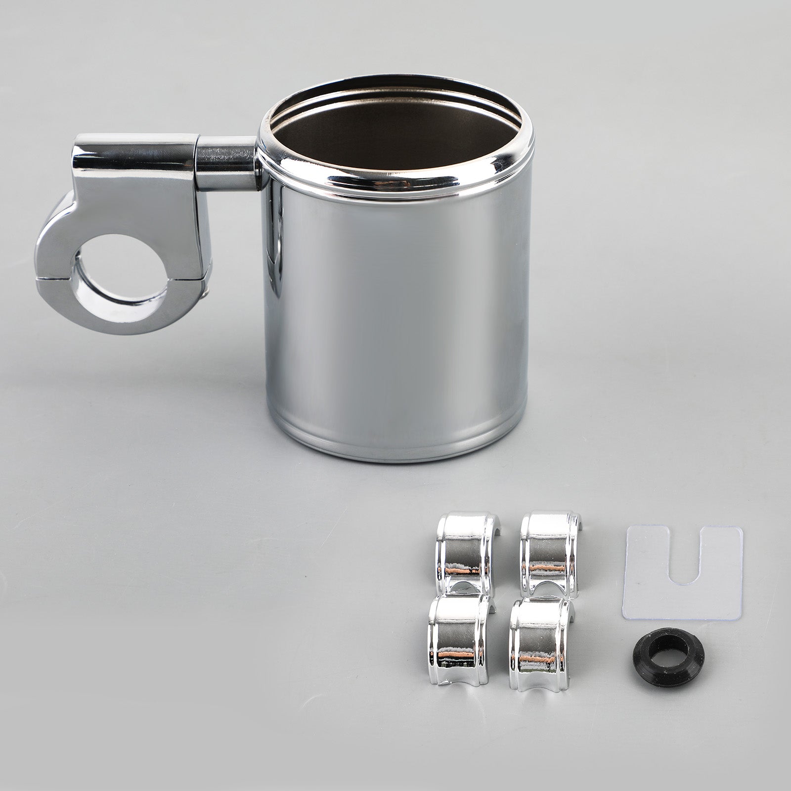 Kromirano držalo za skodelice za motorno kolo ATV za krmilo 7/8" 1" 1-1/4" generično univerzalno