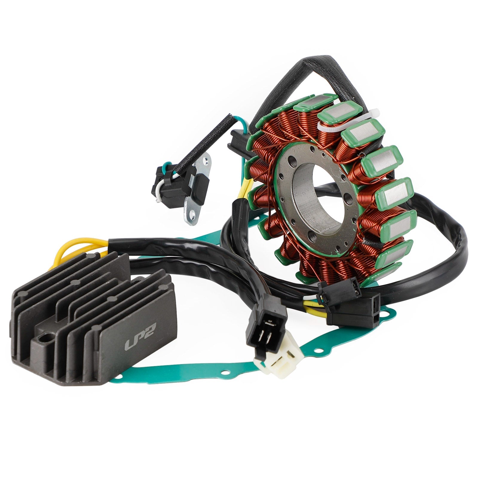 Suzuki SV650 SV650S 1999-2002 Magneto Staattori + 2 pistokkeen jännitetasasuuntaaja + Fedex Express -tiiviste