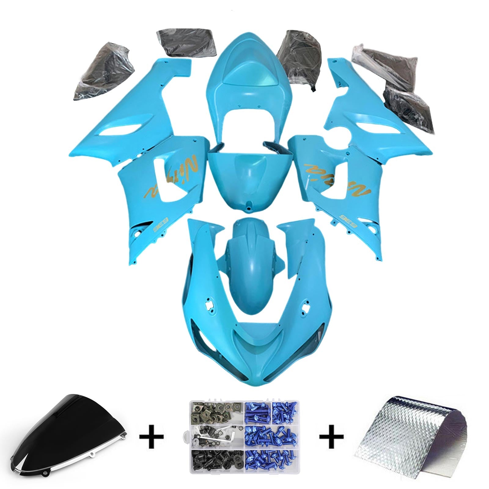 Amotopart Kawasaki ZX6R 636 2005-2006 ABS kunststof carrosseriekuipset