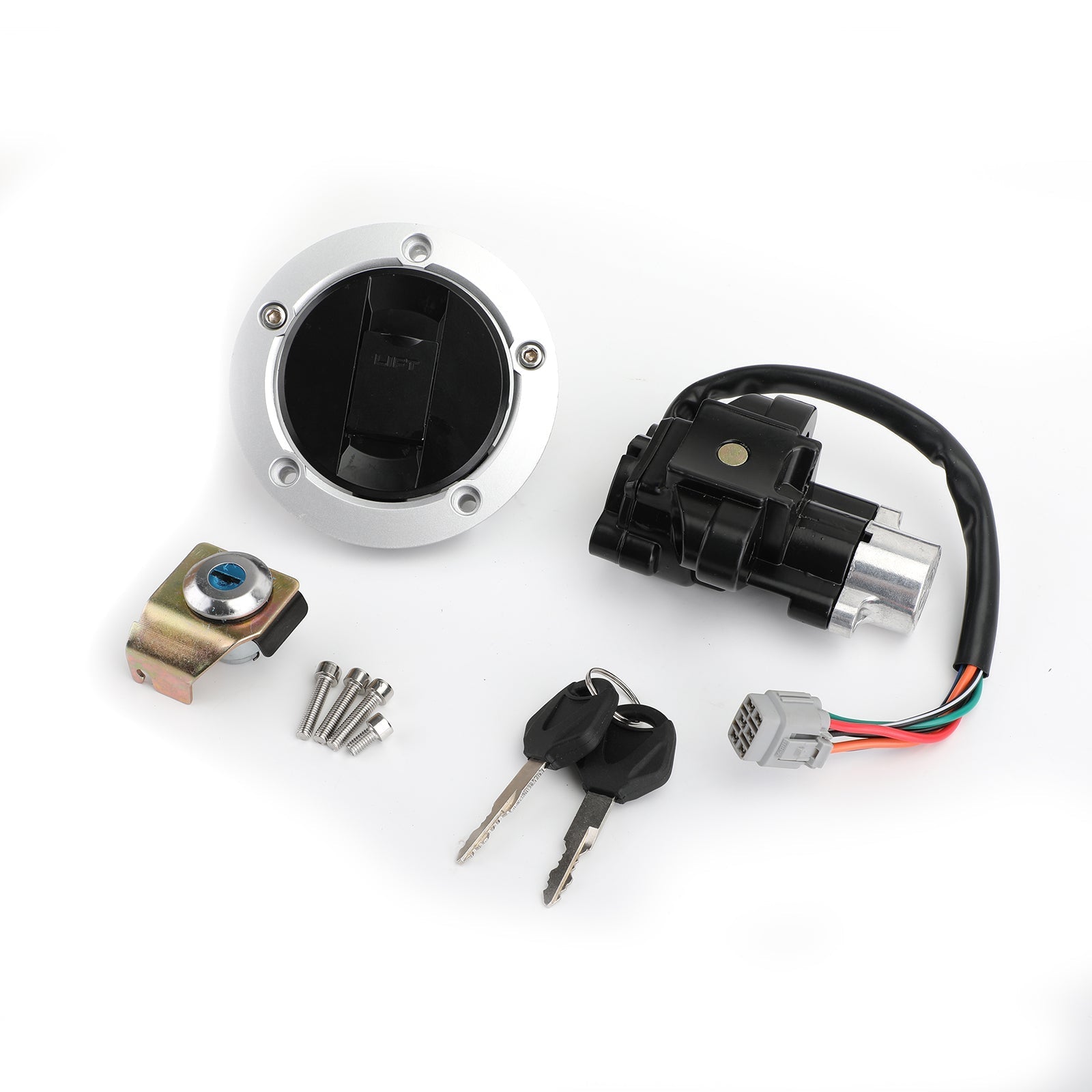 Chiavi di blocco tappo serbatoio carburante interruttore di accensione per Suzuki GSF1200 GSF1250 Bandit 06-11 generico