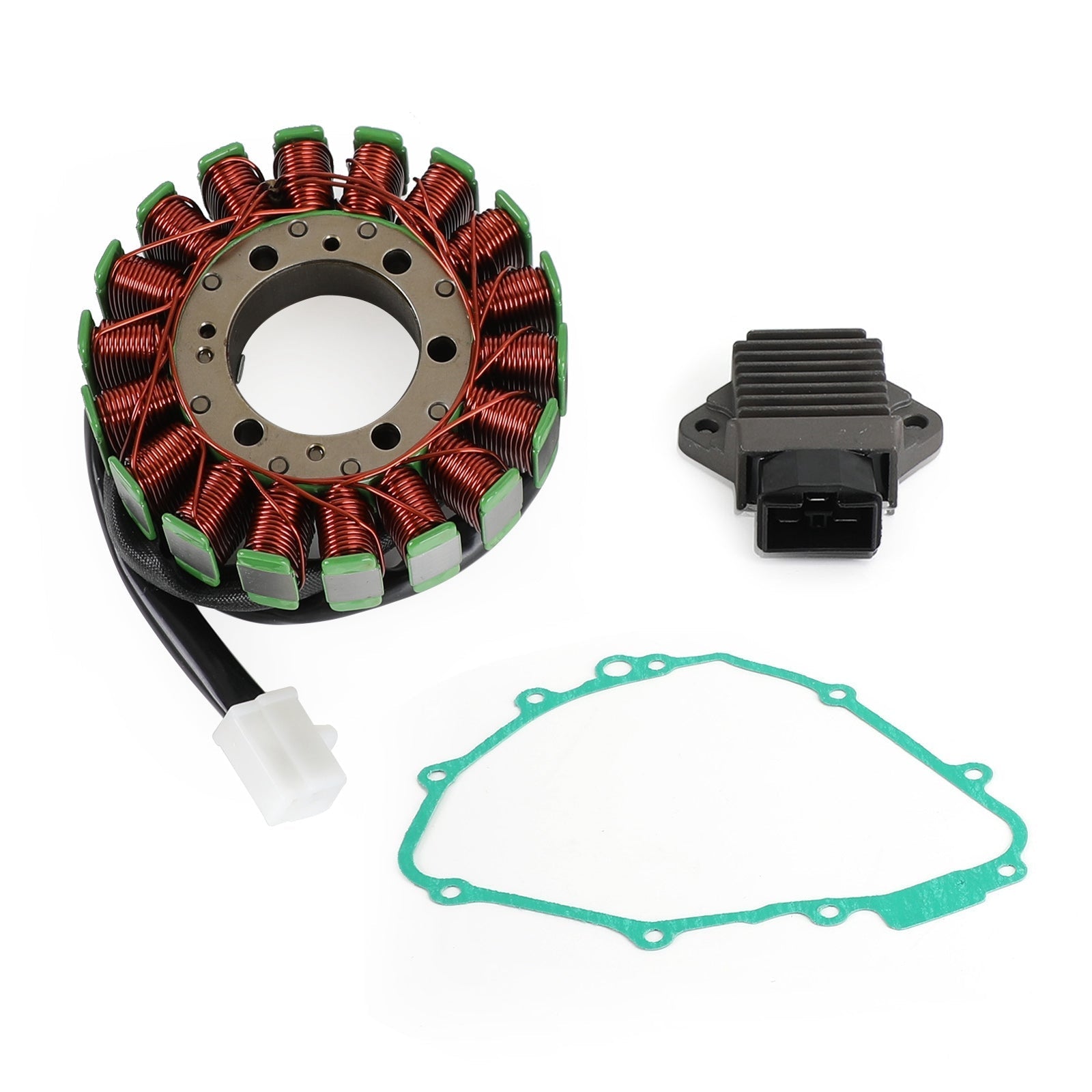 Bobine Magnétique Stator + Régulateur de Tension + Joint d'Assemblage pour Honda CBF 600 F/CB 600 F Hornet 1991-2002