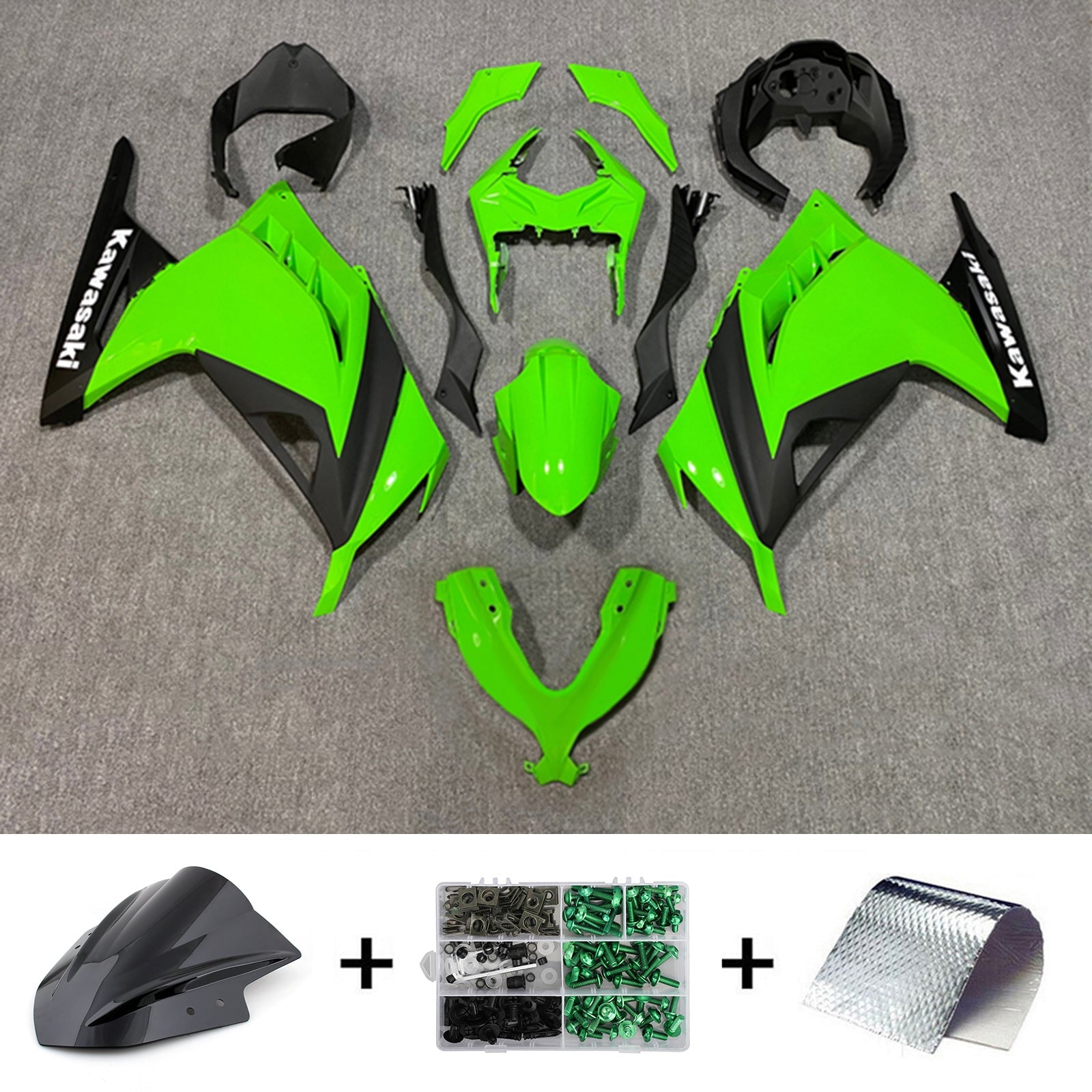 Amotopart Kawasaki EX300/Ninja 300 2013-2017 ABS kunststof carrosseriekuipset