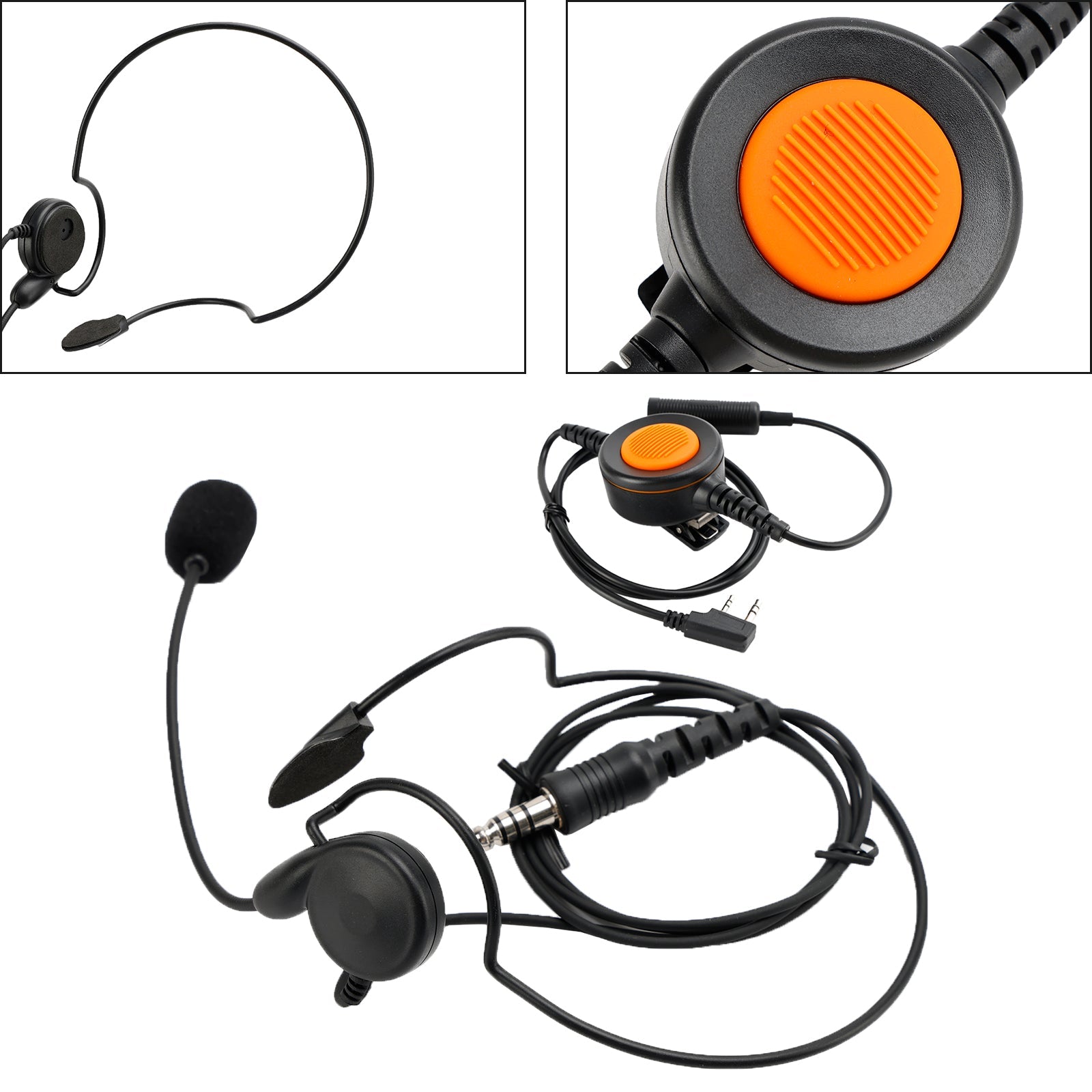 Para PX-777 LT-2288 UV-5RA 6 pines U94 PTT 7,1-C7 auriculares tácticos con conector de montaje trasero