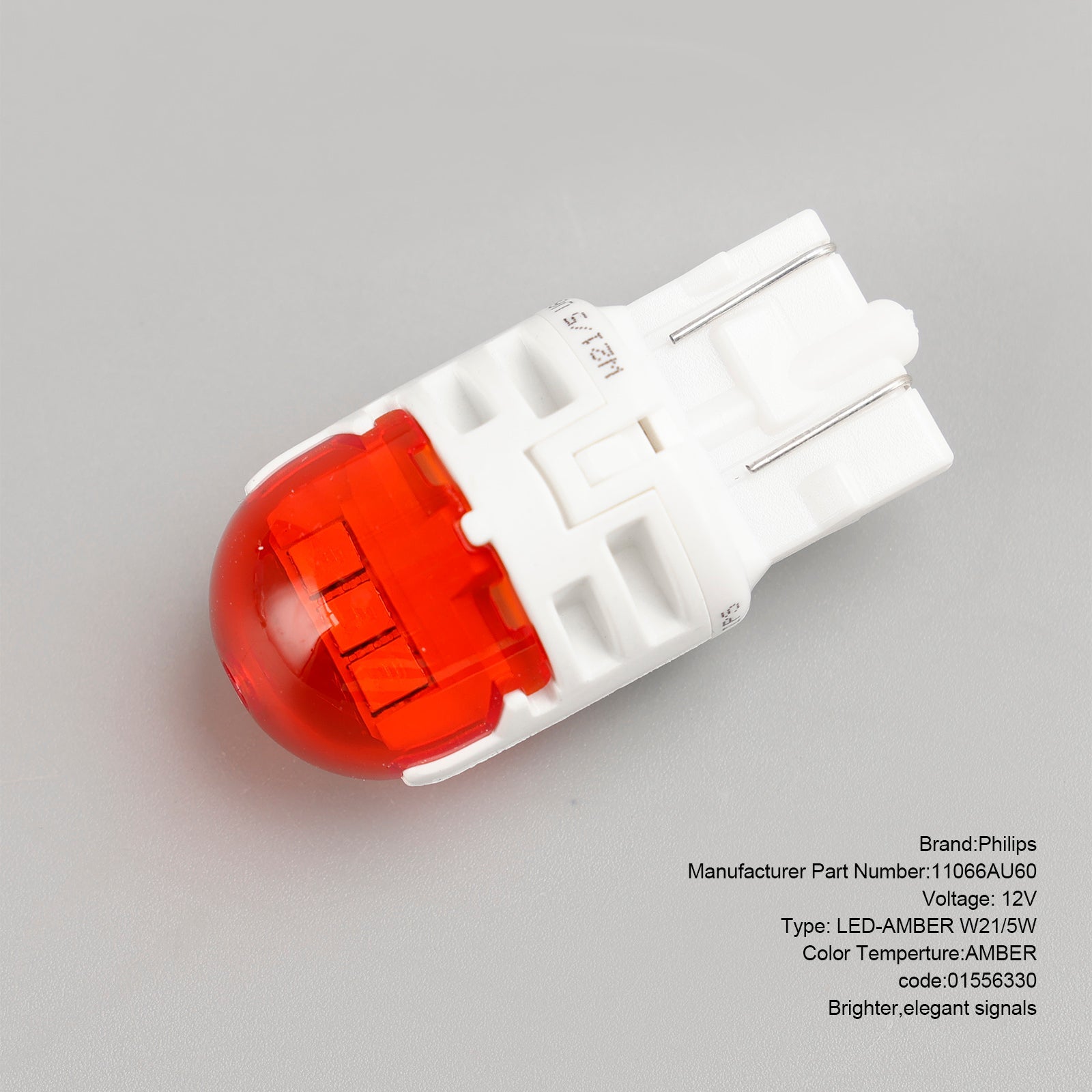Per Philips 11066AU60X2 Ultinon Pro6000 LED-AMBRA W21/5W AMBRA intensa 80/16lm