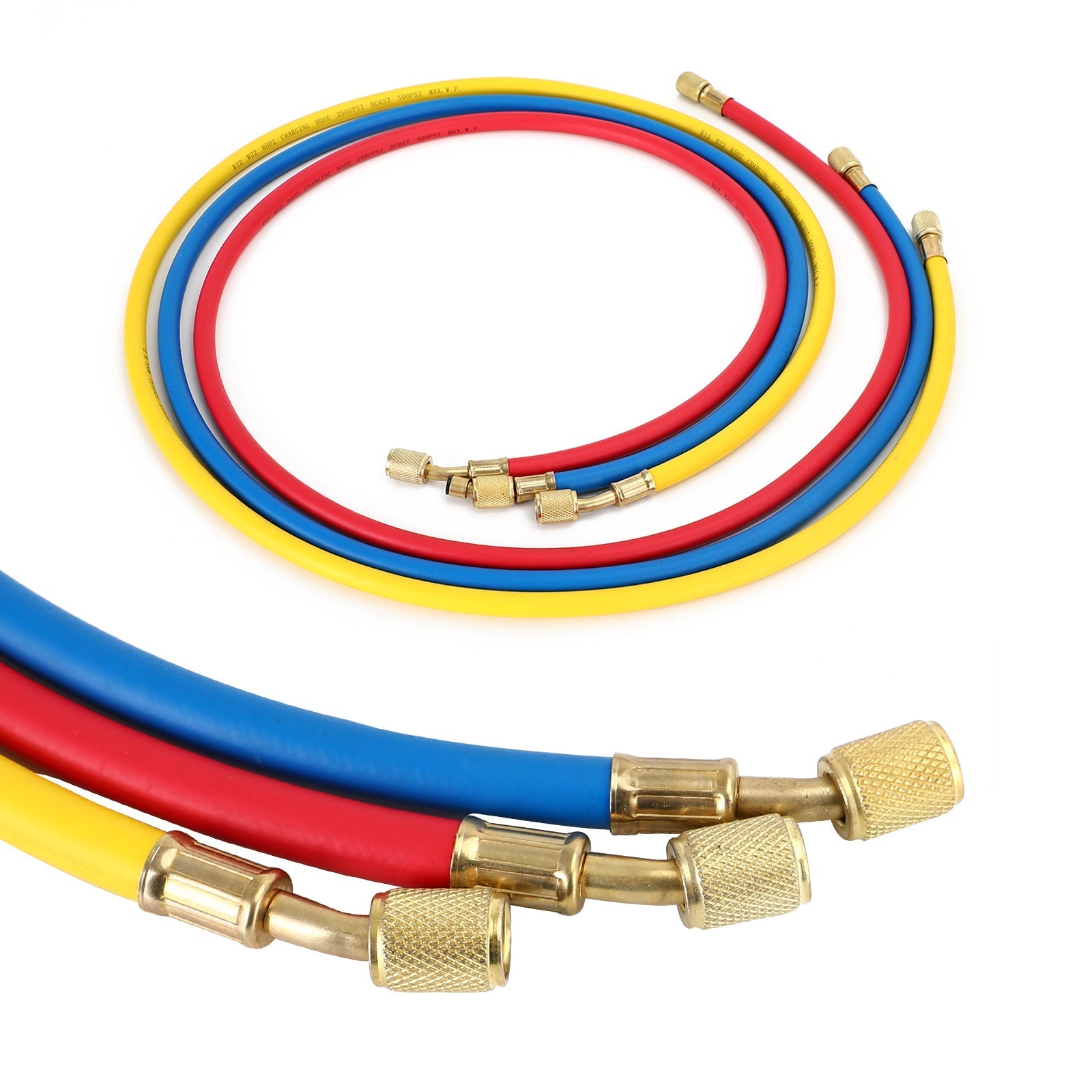 1/4" SAE 60" 5' Cevi za polnjenje klimatske naprave Cev za hladilno sredstvo R134A Klimatska naprava