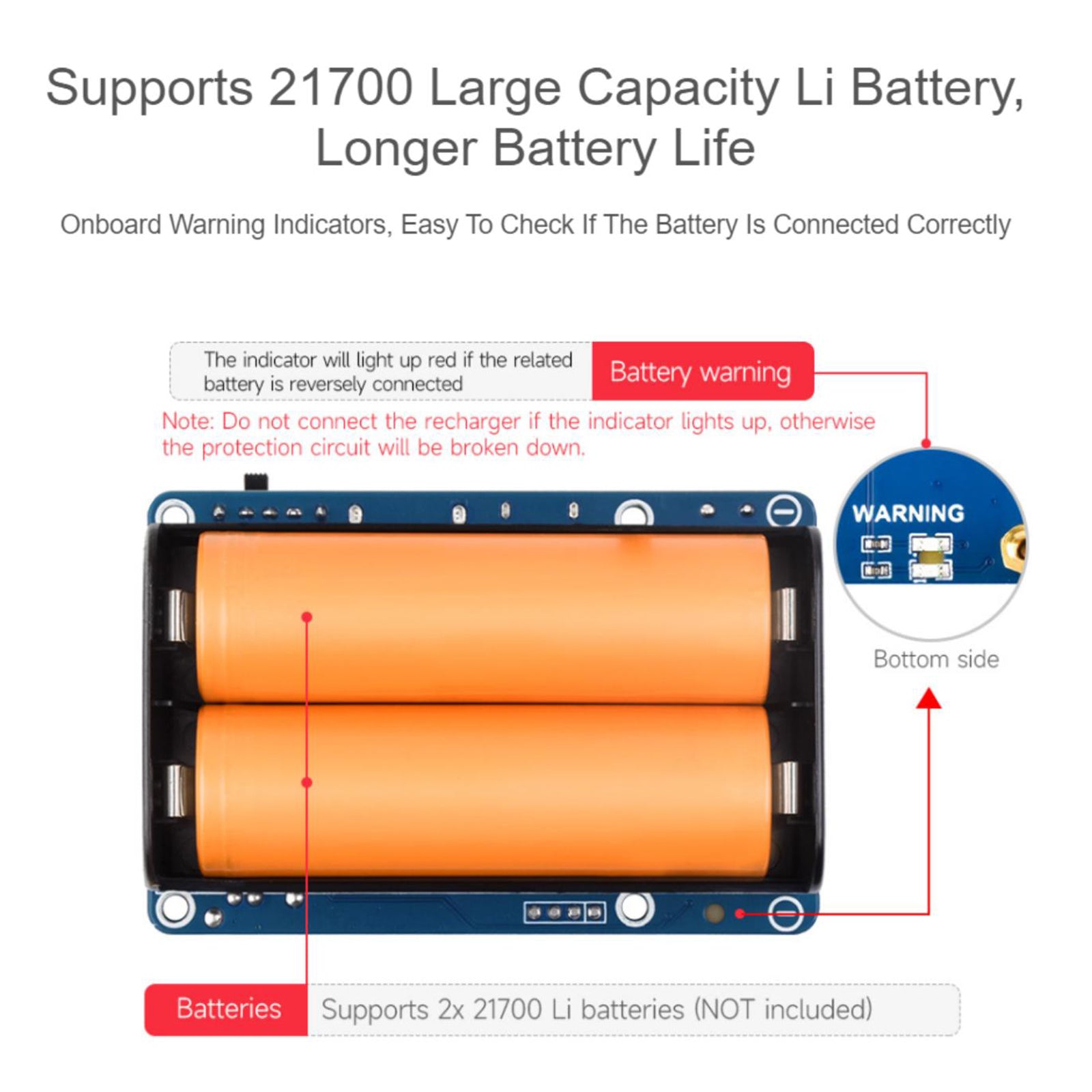 UPS KOT KIT (D) za močni modul brez prekinitve Raspberry Pi 5 V