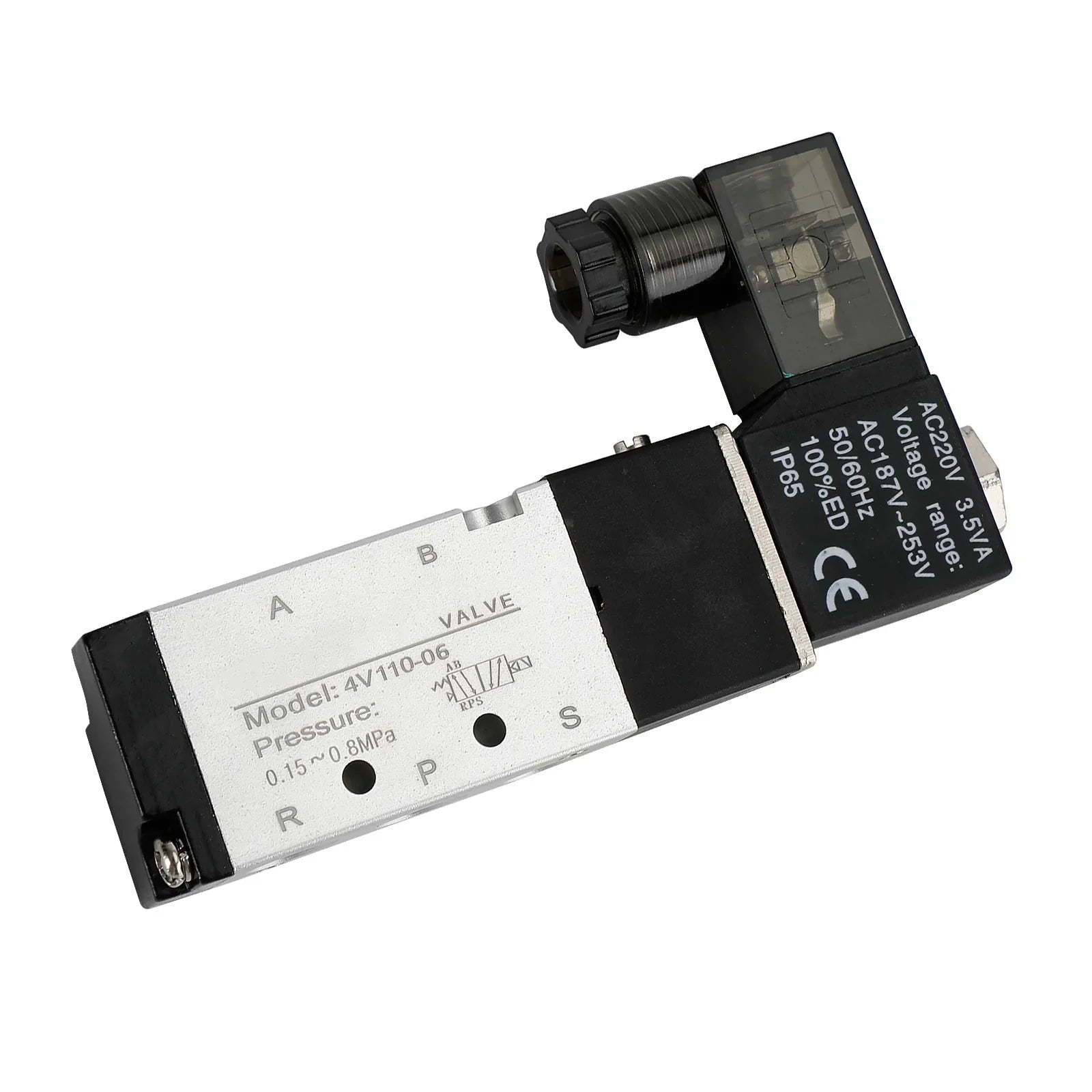 4V110-06 2-pozicijski 5-smerni PT 1/4" pnevmatski električni elektromagnetni ventil8"