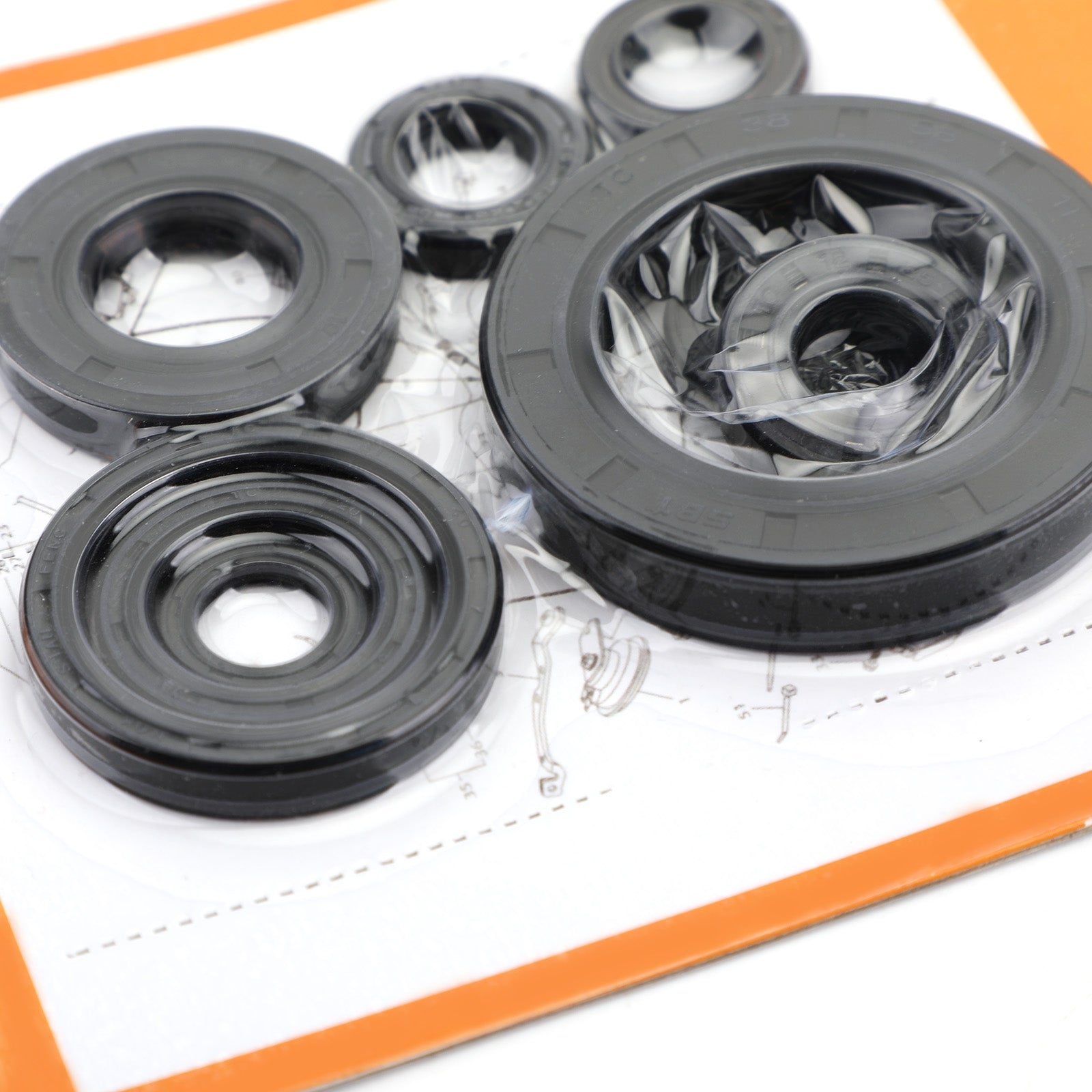 9pcs Motoroliekeerringset voor Honda CR250R 2005-2007 cr250r cr-250r Generiek