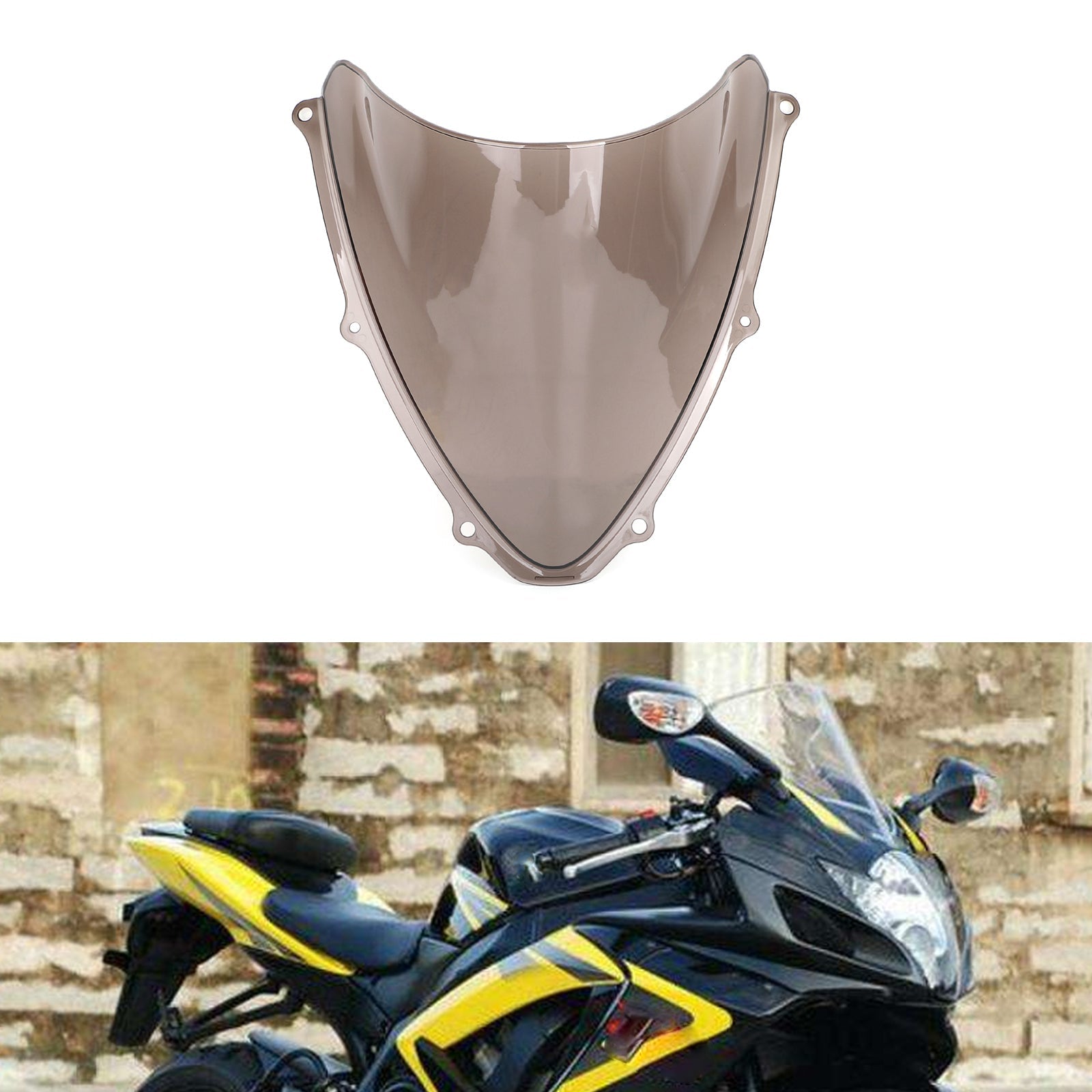 Parabrezza per Suzuki GSXR 600/750 2006-2007 K6 Fumè Generico