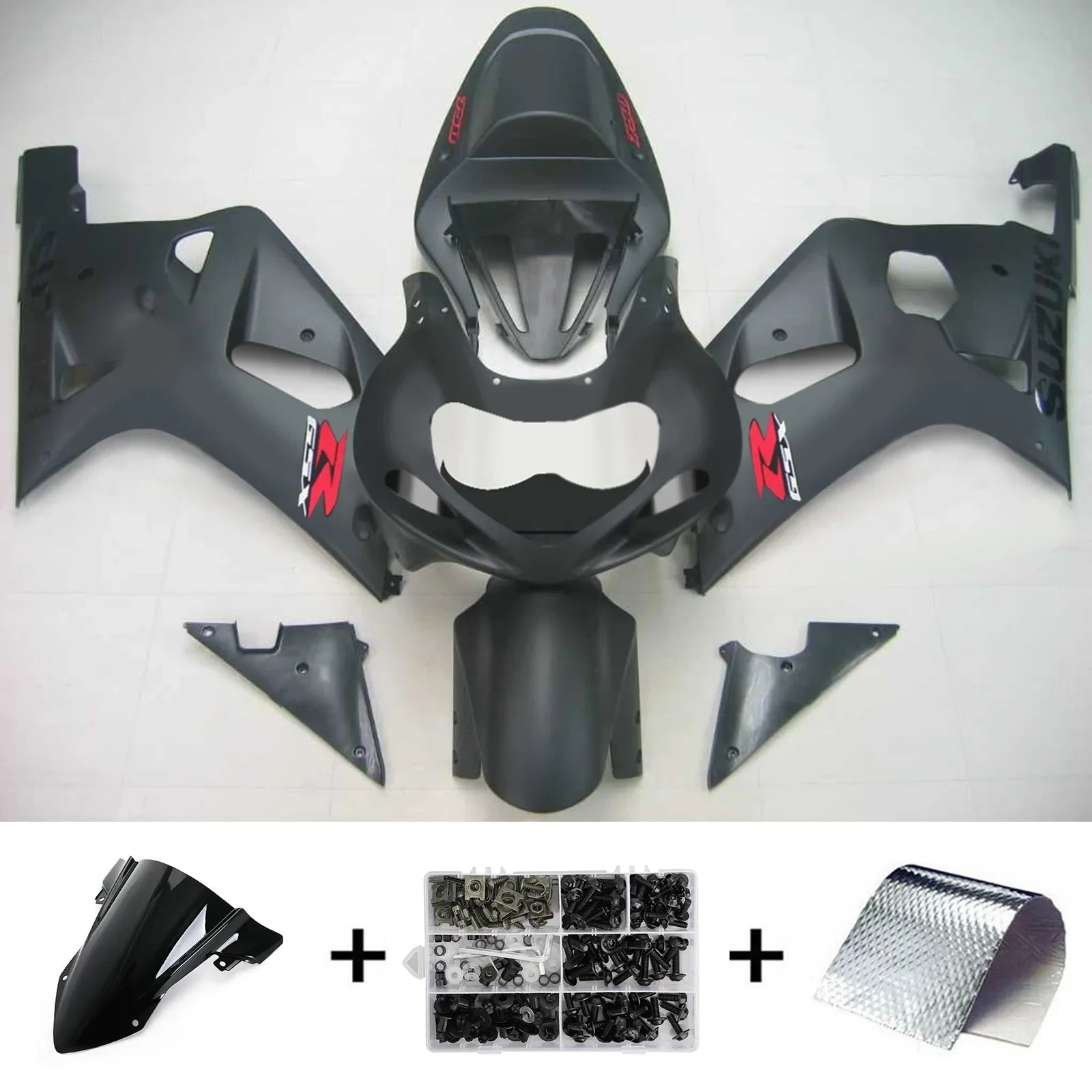 Amotopart Suzuki GSXR750 2001-2003 Kit carenatura carrozzeria in plastica ABS