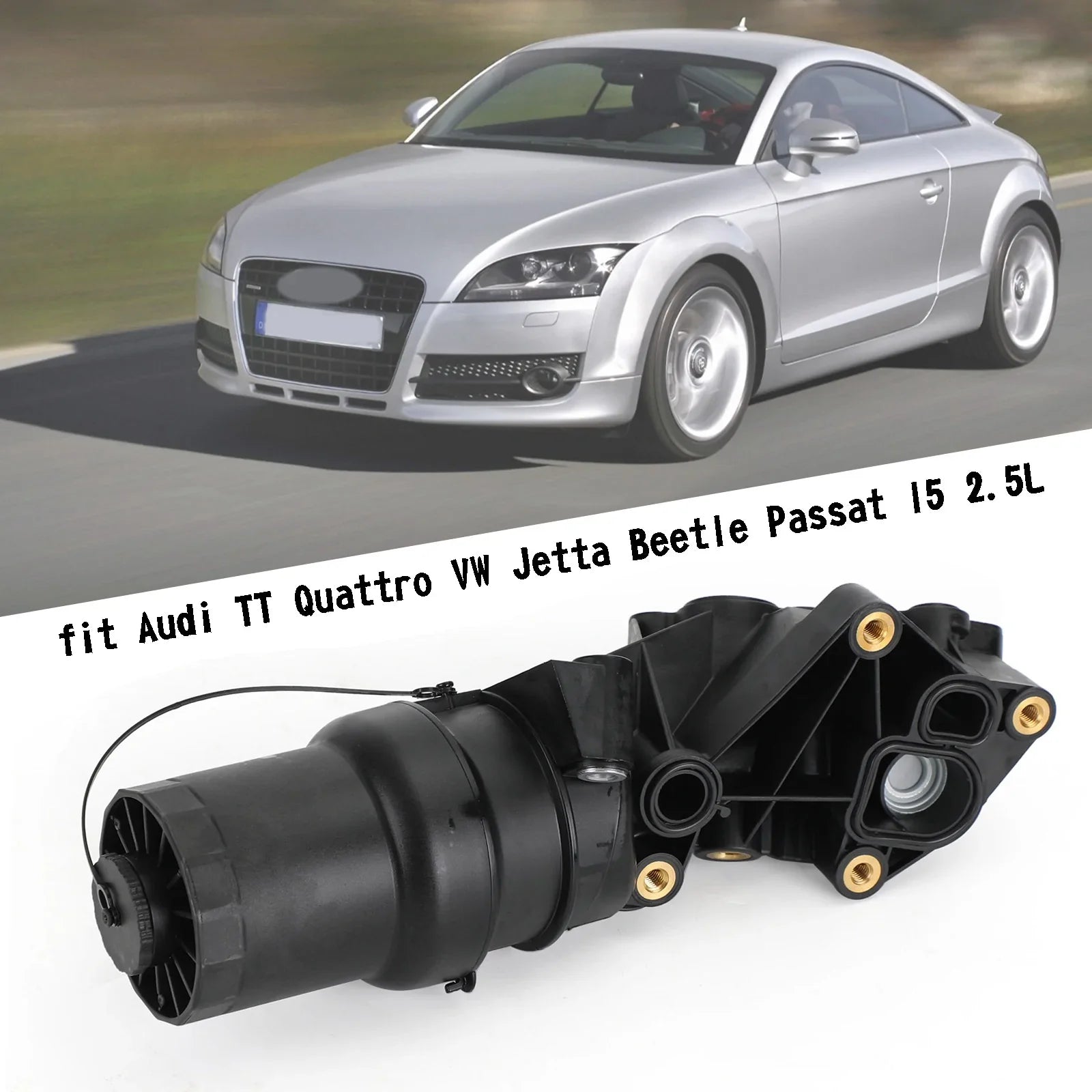 Carcasa del filtro de aceite 07K115397D para Audi TT Quattro VW Jetta Beetle Passat l5 2.5L genérico