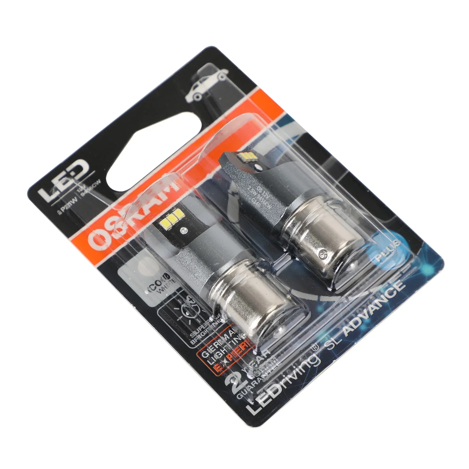 2x Per OSRAM 9456CW Lampadine LED ausiliarie per auto P21W 12V2.5W BA15s Generico