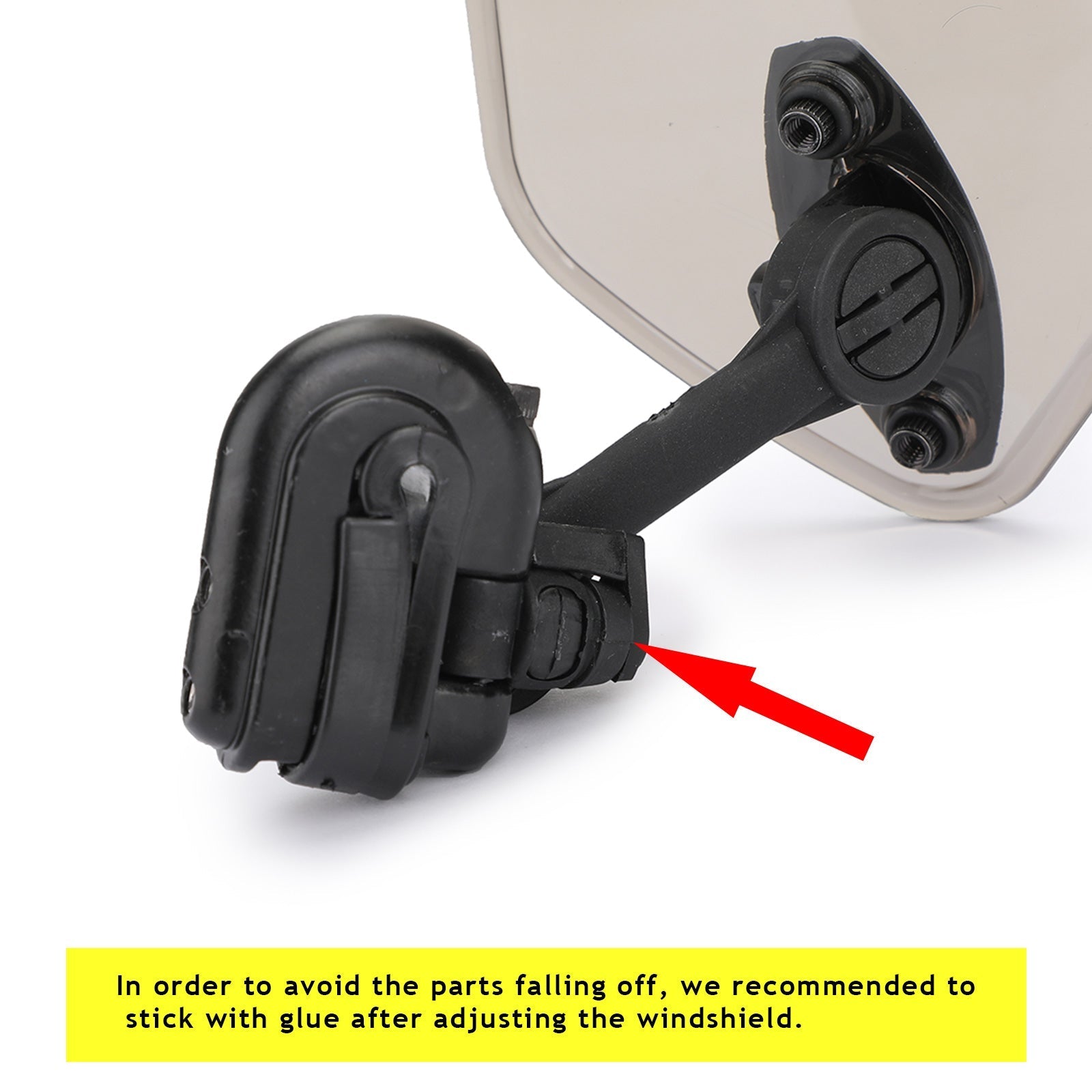 Clip regolabile in moto sul deflettore del vento di espansione del parabrezza