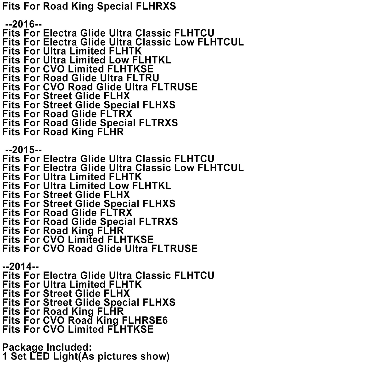 LED Torba Saddle Saddle Sacoches Run Hamure Turn Lampy do Touring 2014-2021 Generic