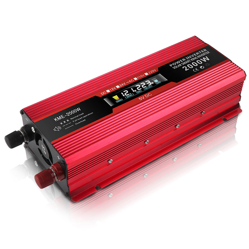 Convertitore di alimentazione per auto Convertitore DC 12V a AC 220V Trasformatore LCD Display LED 2000W