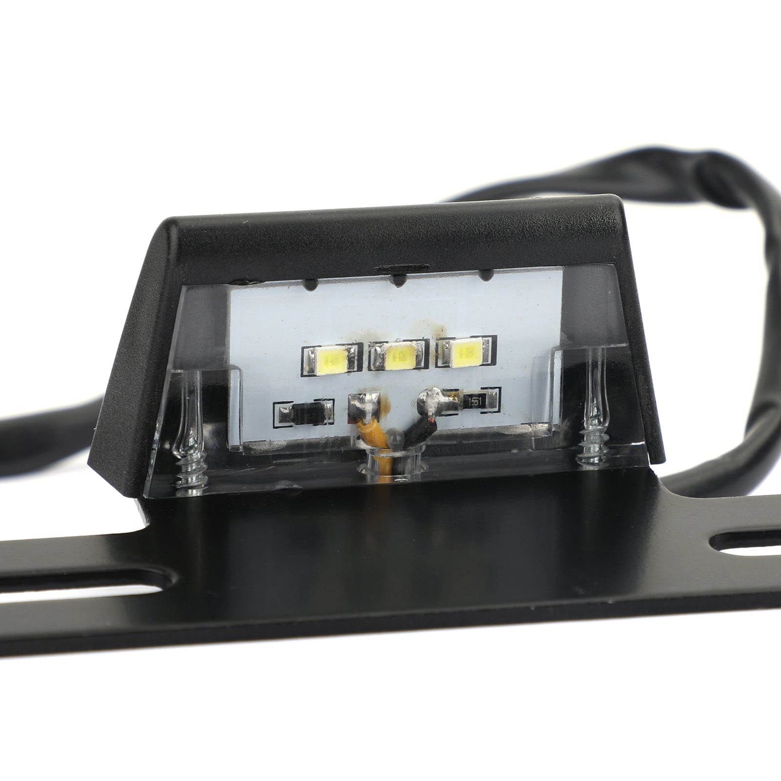 Universaali moottoripyörän rekisterikilven pidike yleisvalolla