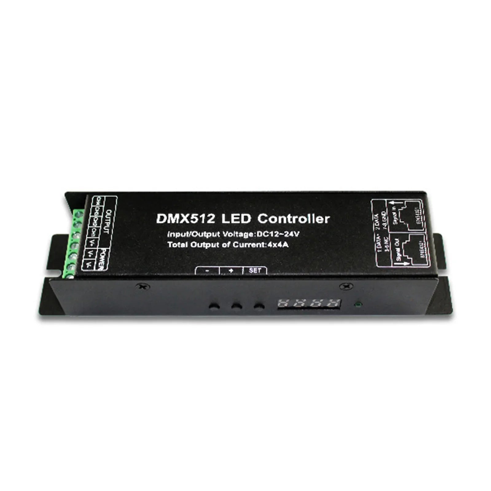 Controlador decodificador LED RGB DMX512 DC12-24V 4x4A 16A 4 canales regulador PWM digital