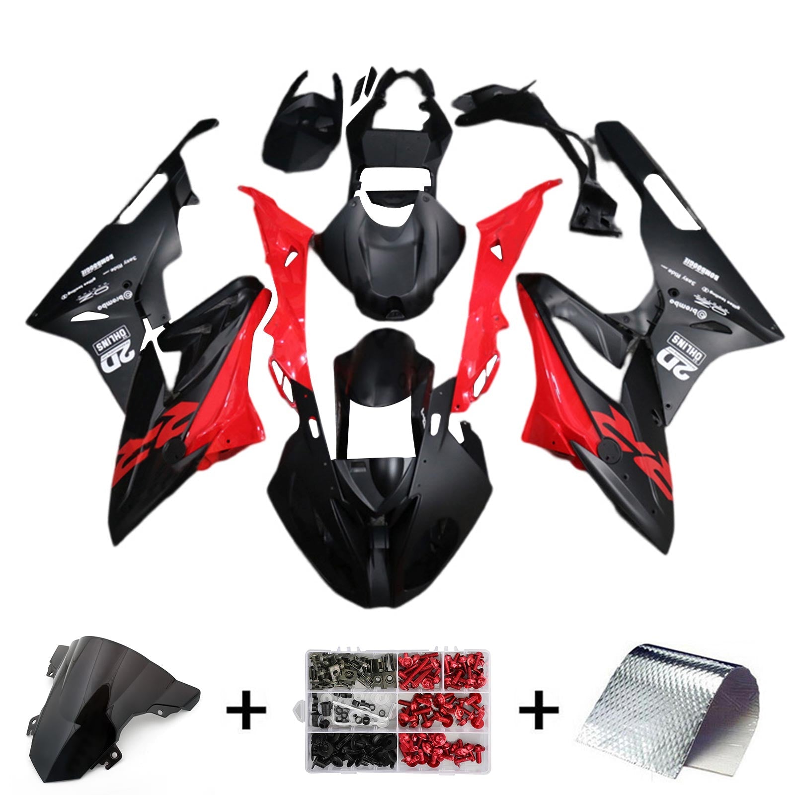 Amotopart BMW S1000RR 2015-2016 Kit Square Plastic ABS