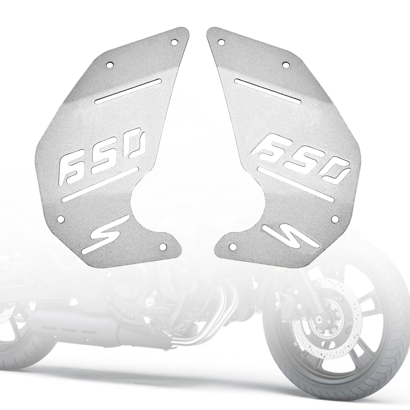 Kawasaki Vulcan S En Vn650 2015-2022 Moottorinsuojalevyn sivupaneeli hopea kahvilaan