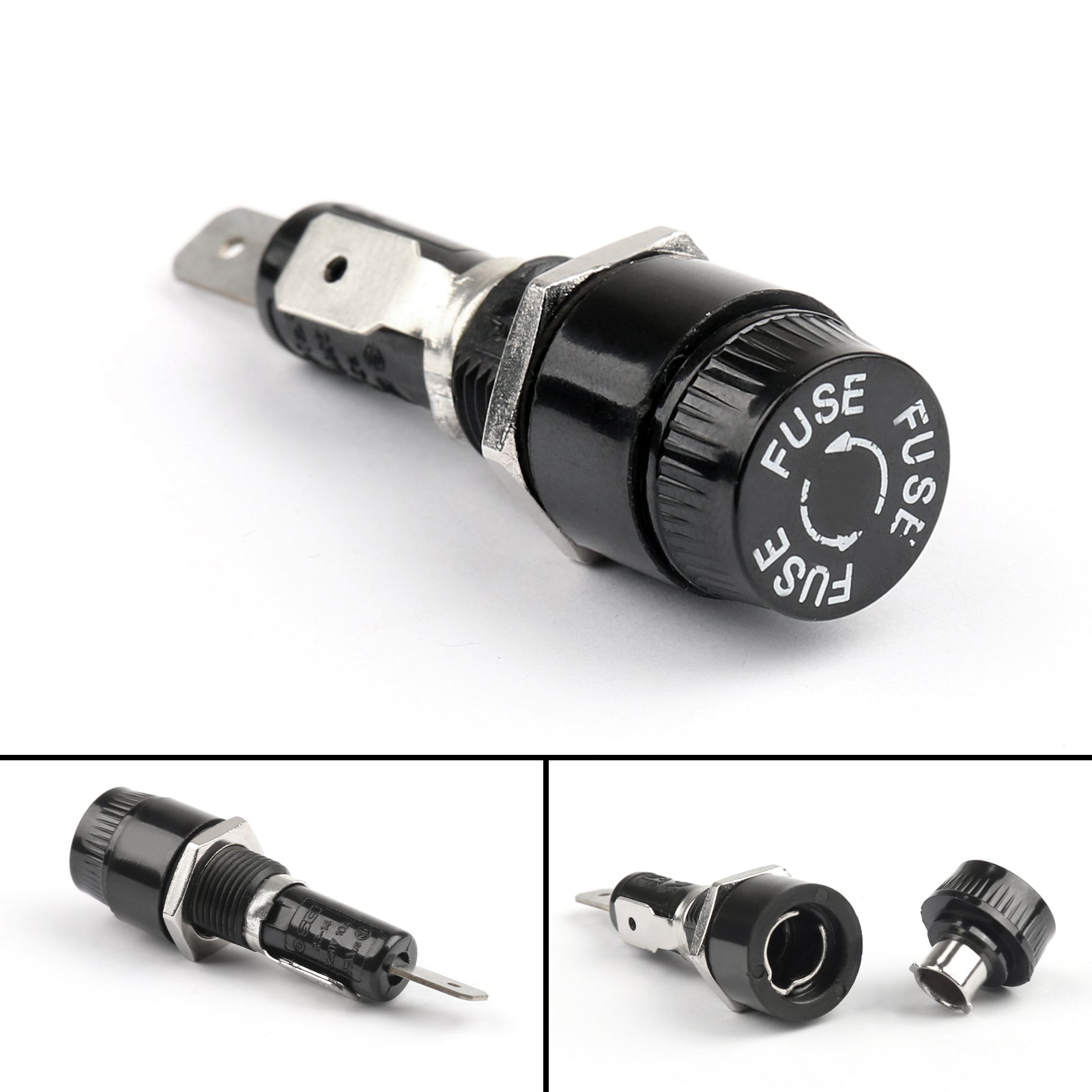 SCI R3-14C Support de fusible de châssis à montage sur panneau pour fusibles en verre 6x30mm 10A 250V