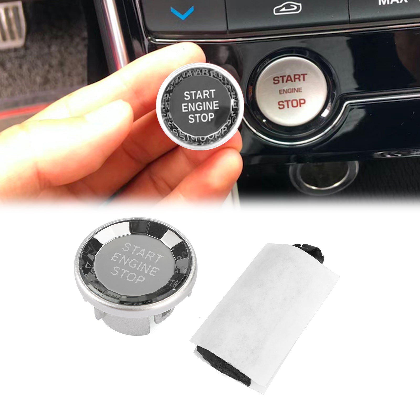 Jaguar XF XE F-Pace Engine Start Stop Push Button Switch Decor Cover