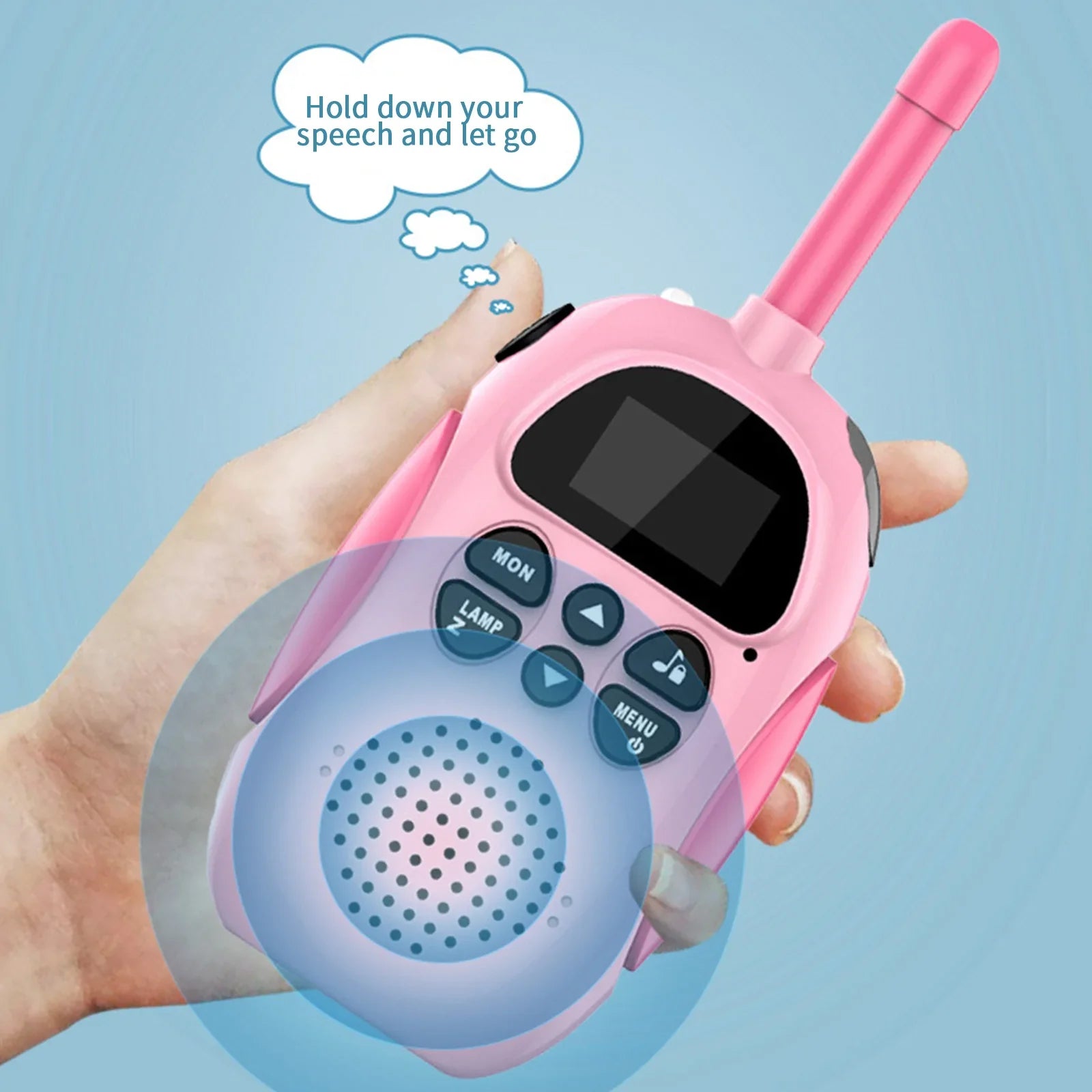 Pack de 2 Talkies-walkies Enfants - Portée 3 km - 22 Canaux - Lampe de Poche - Rechargeable