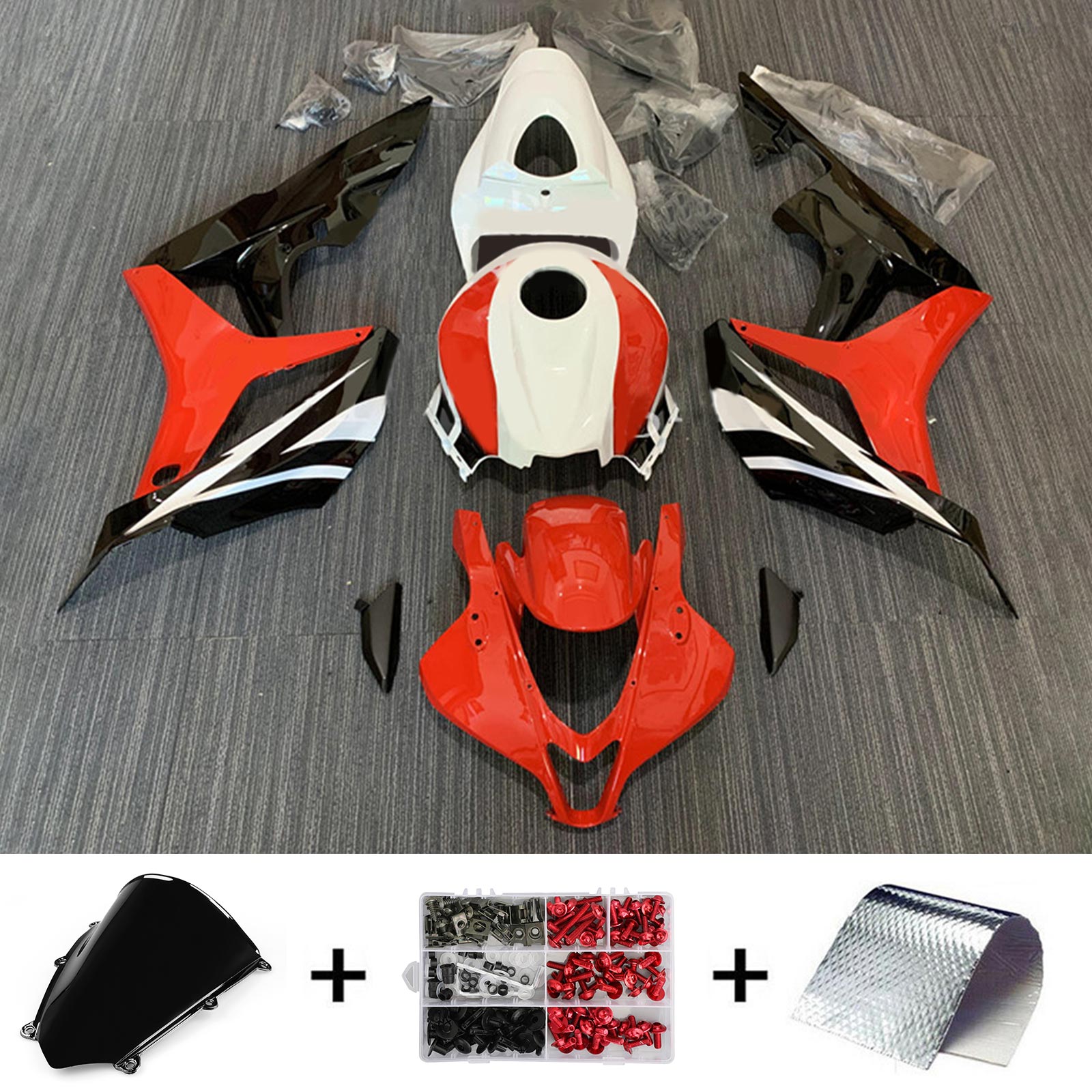 Amotopart Honda CBR600RR 2007-2008 F5 ABS muovinen korin suojasarja