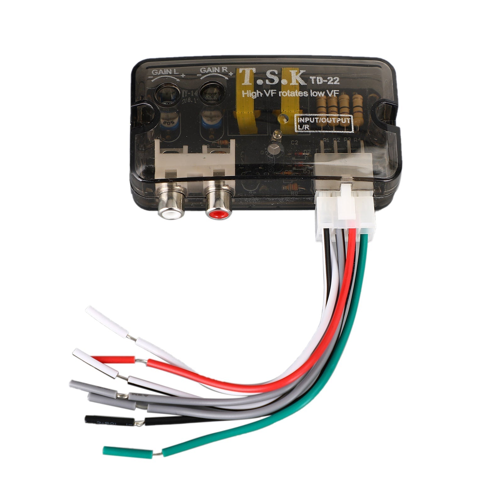 12V Td-22 Rca Stereo hoog naar laag converter Stereo luidsprekerniveau-adapter