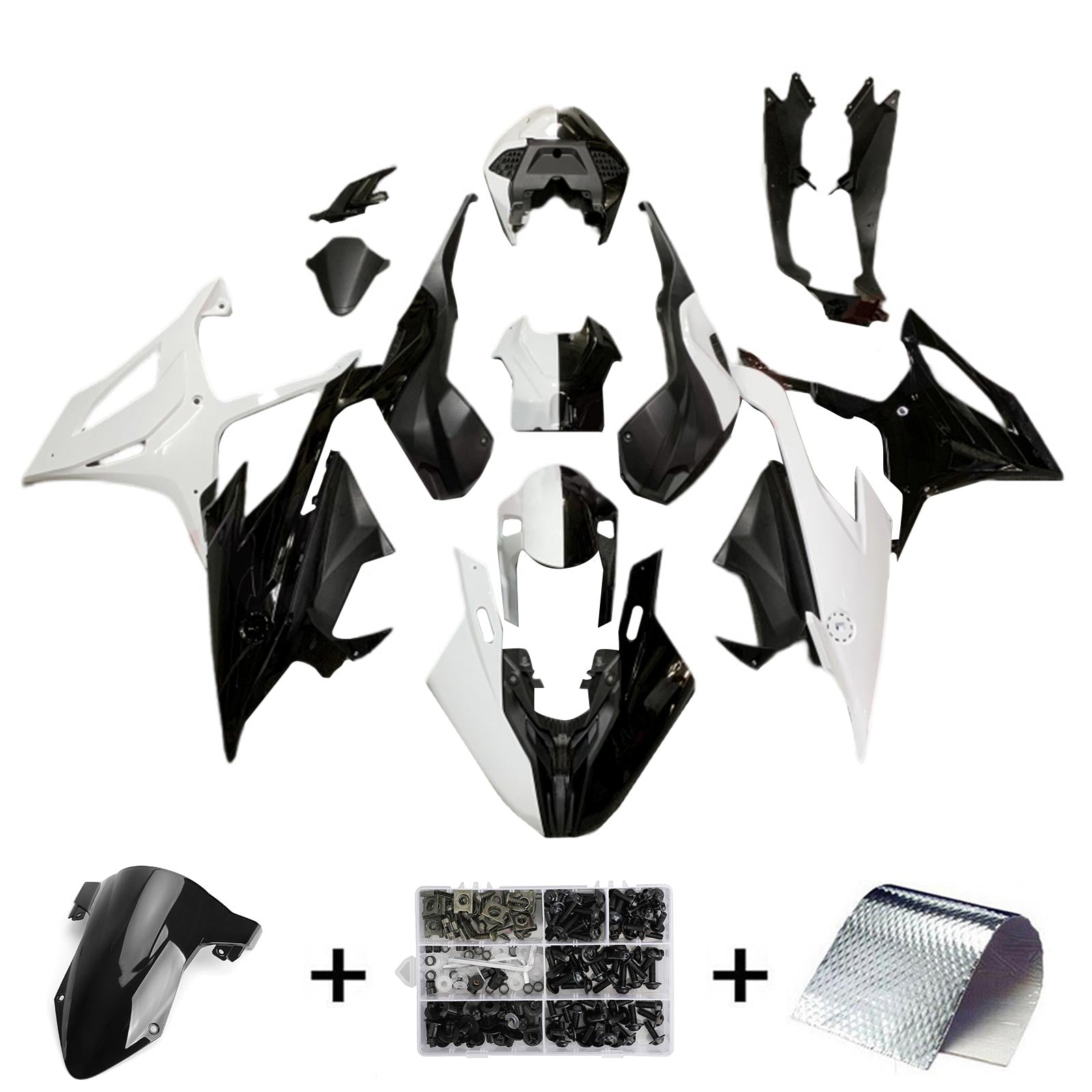 Amotopart BMW M1000RR S1000RR 2019-2022 Kuipset Carrosserie ABS Kunststof