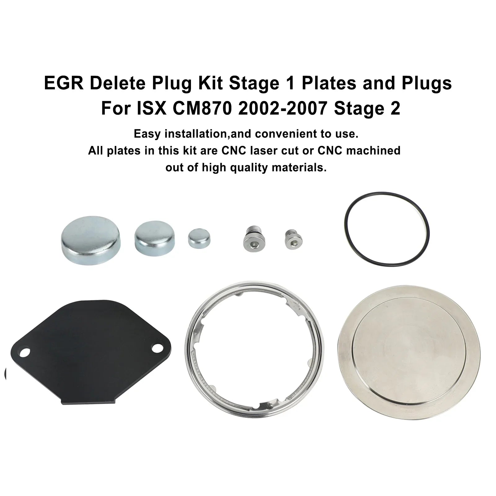 2002-2007 ISX CM870 Stage 2 Kit de suppression EGR Plaques et bouchons Stage 1