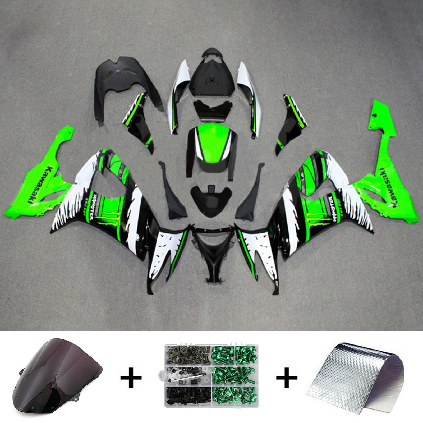 Amotopart Kawasaki ZX10R 2008-2010 ABS kunststof carrosseriekuipset
