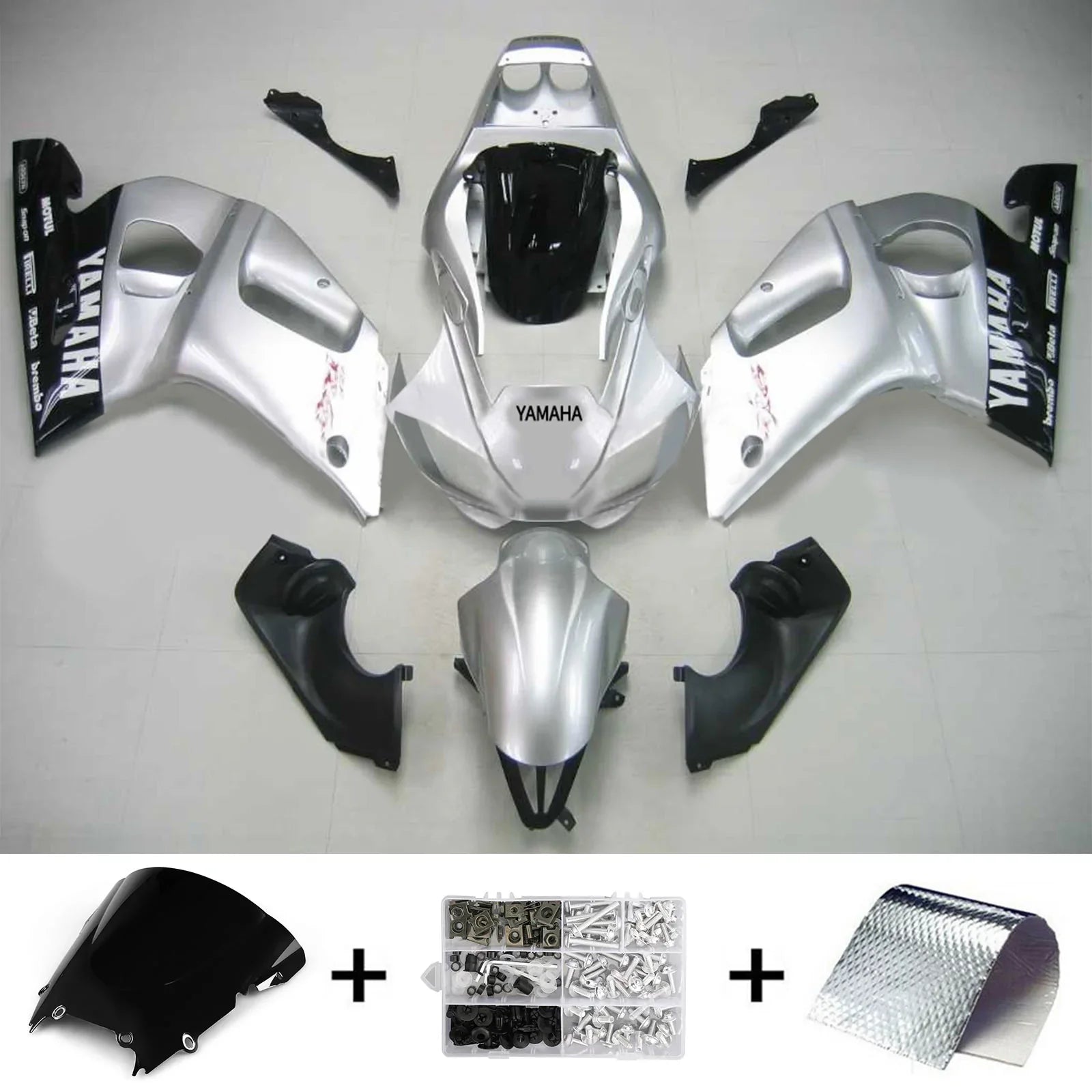 Kit de carenado Amotopart para Yamaha YZF 600 R6 1998-2002 Genérico