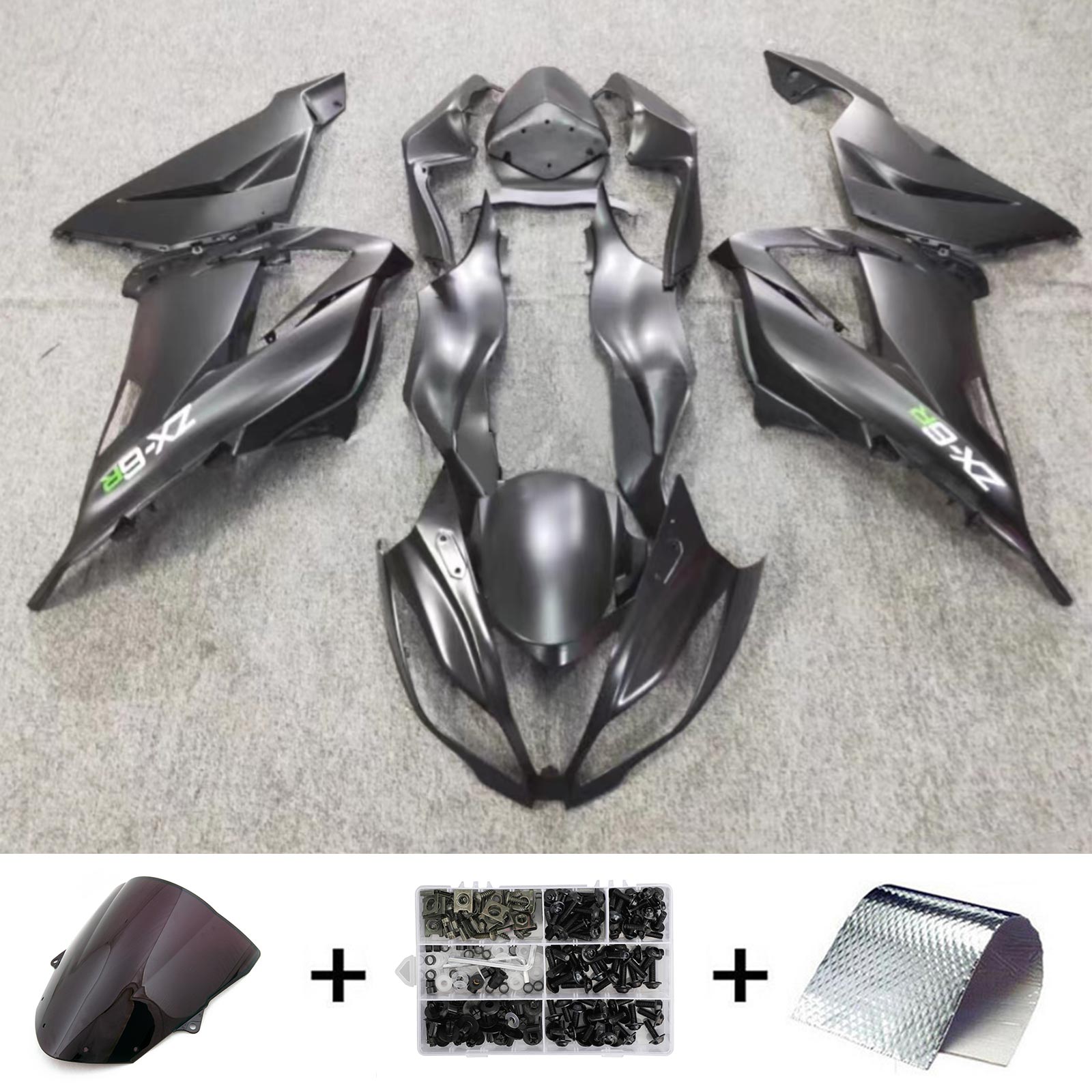 Amotopart Kawasaki ZX6R 636 2013-2018 ABS kunststof carrosseriekuipset