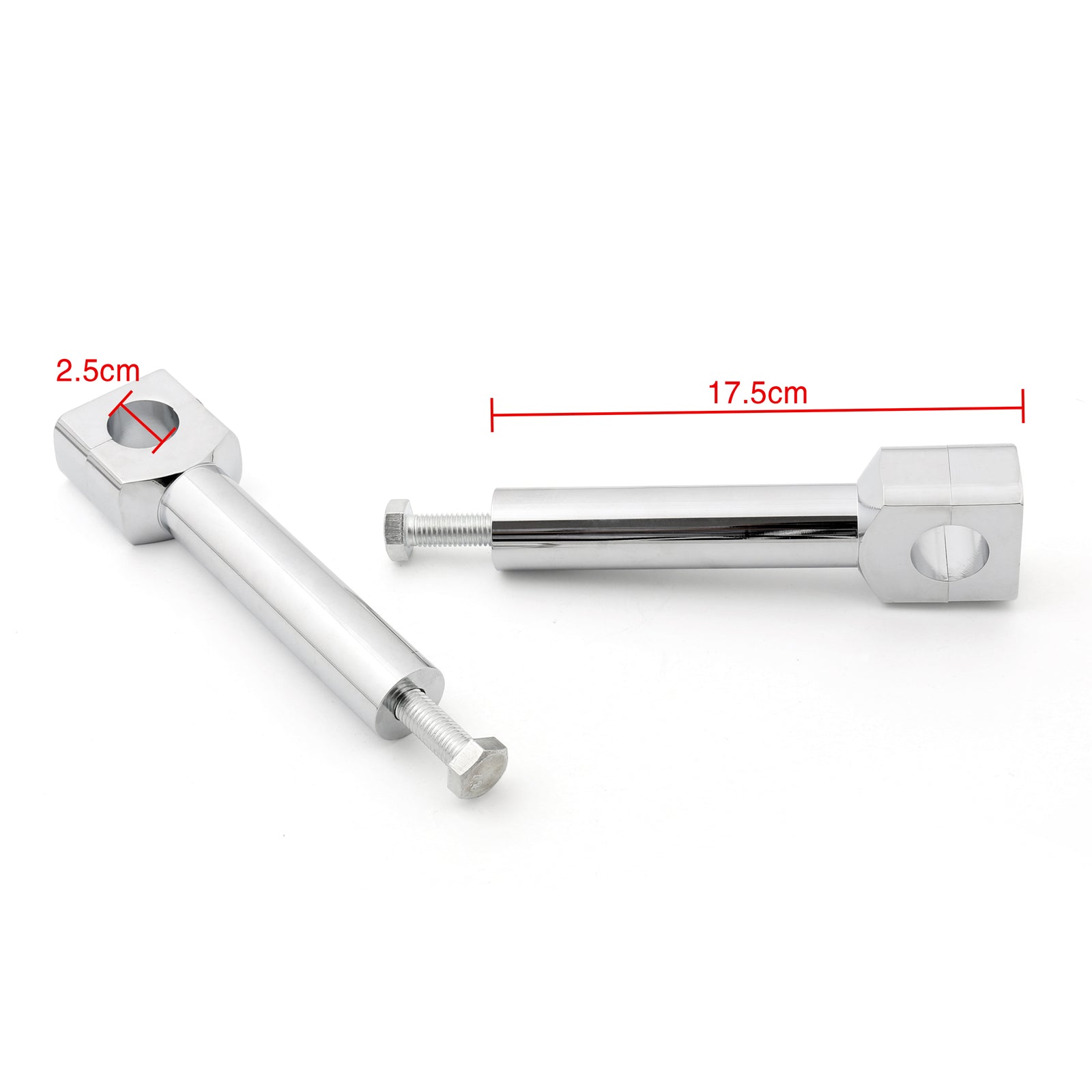 Set riser manubrio moto da 6" adatto per barra cromata da 1" generica