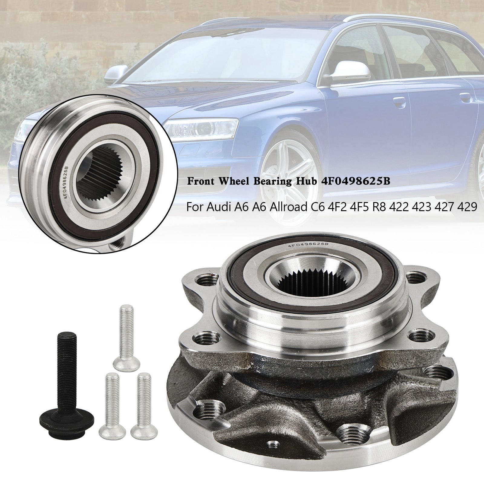 2007-2015 Audi R8 422 423 voorwiellagernaaf 4F0498625B Fedex Express