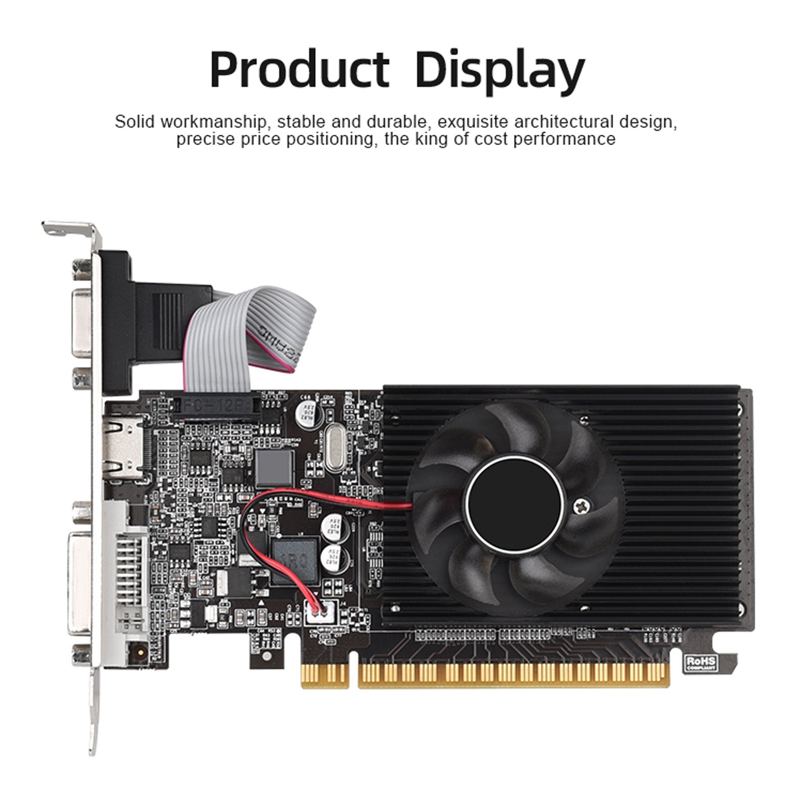 Tarjeta gráfica independiente GT210 1G, tarjeta pequeña de cuchilla de media altura