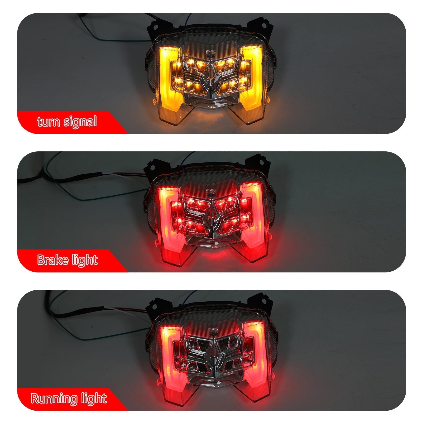 Feu arrière LED clignotants de frein arrière pour YAMAHA MT-09 FZ-09 2017-2019 générique
