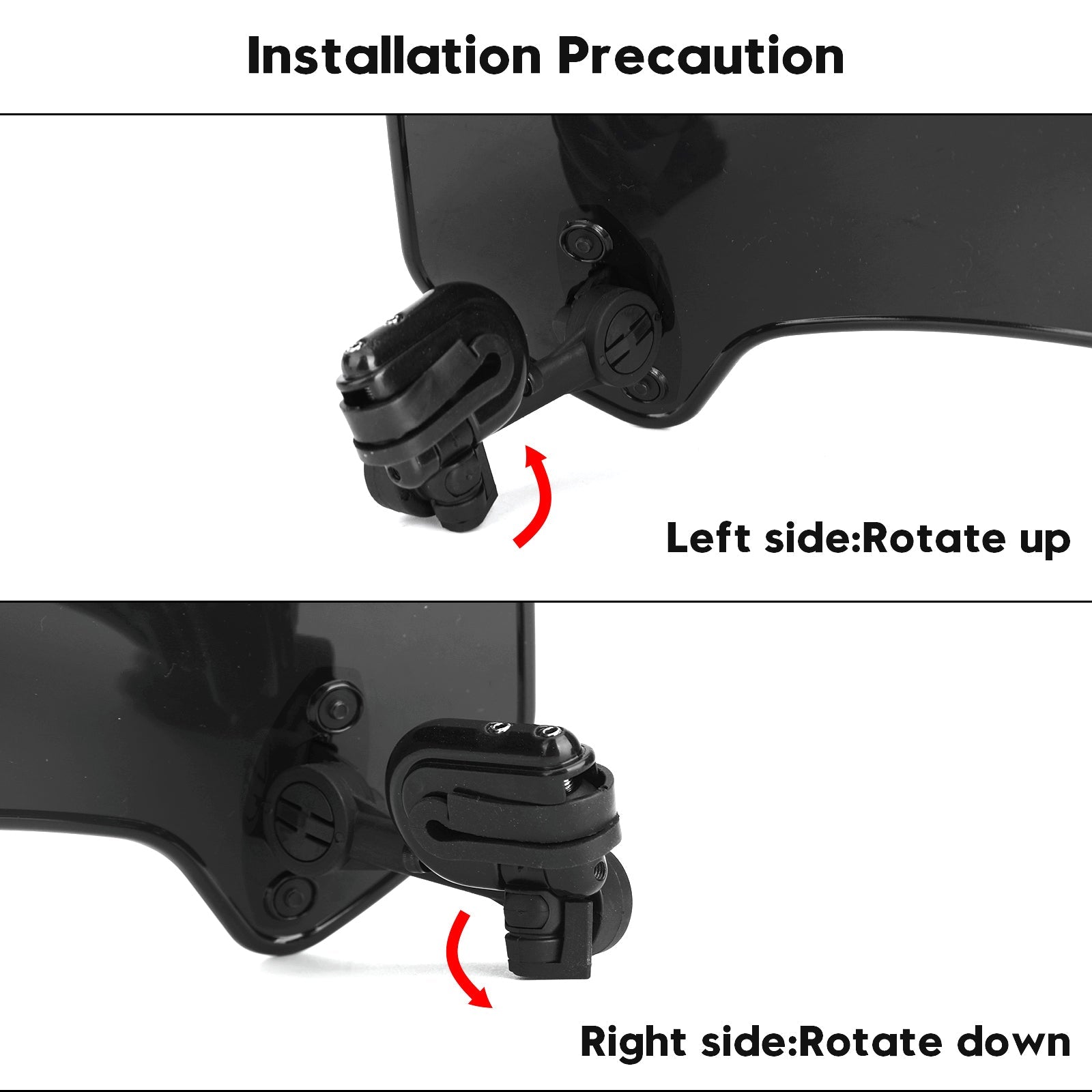 Clip regolabile in moto sul deflettore del vento di espansione del parabrezza