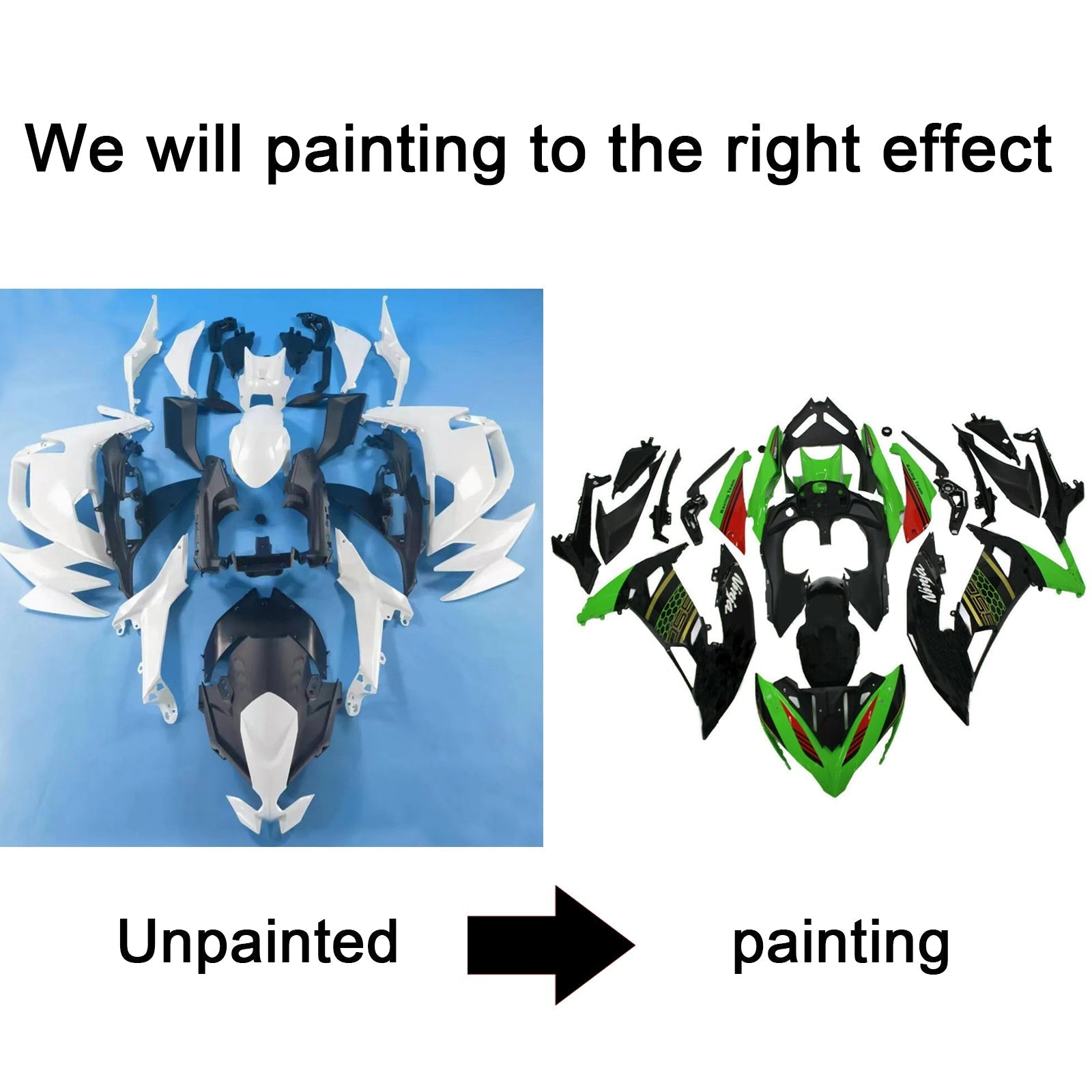 Amotopart Kawasaki ER-6F Ninja650 2020-2023 ABS carrosseriekuipset