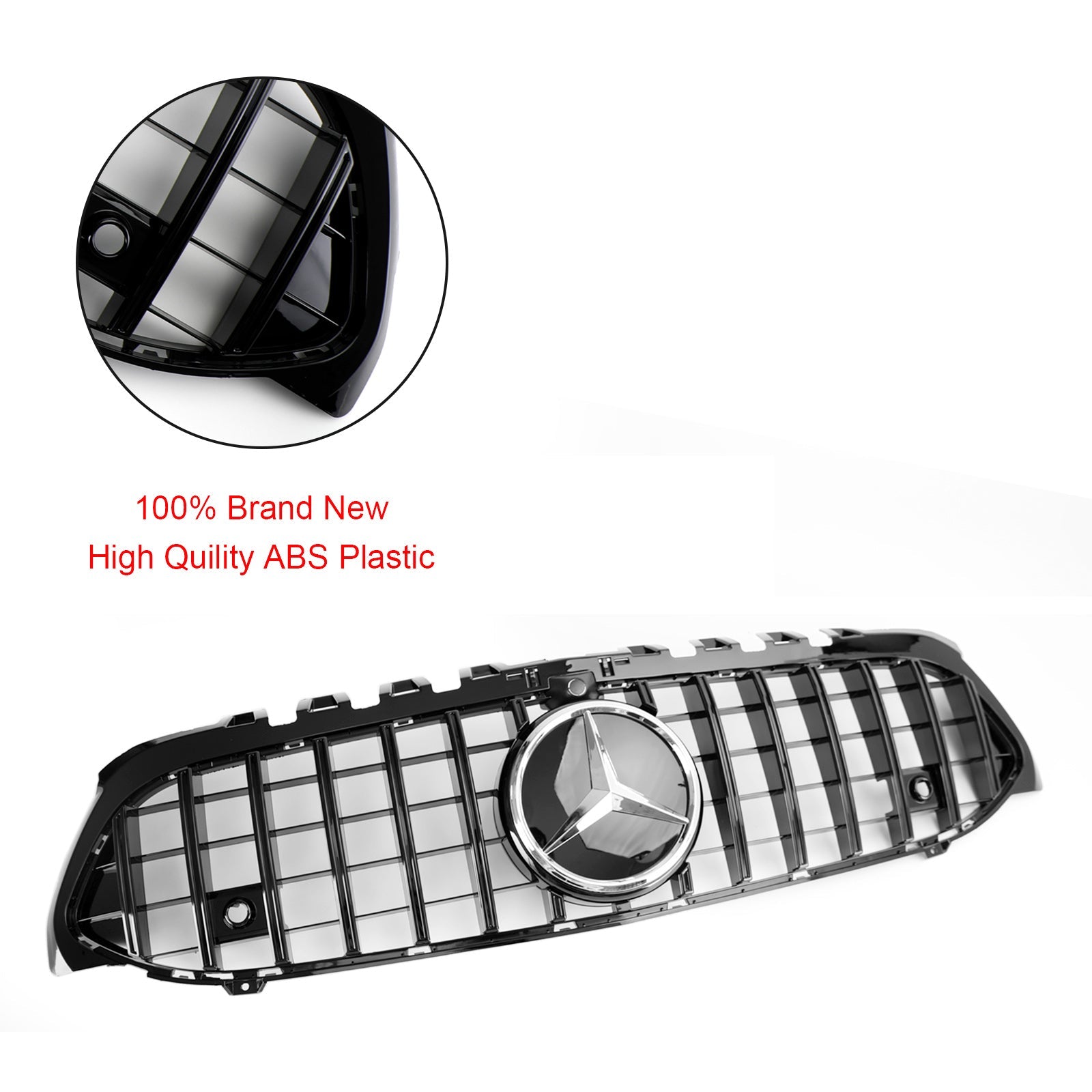 Grille de pare-chocs avant Mercedes Benz Classe A W177 2019-2021 Style GT Noir