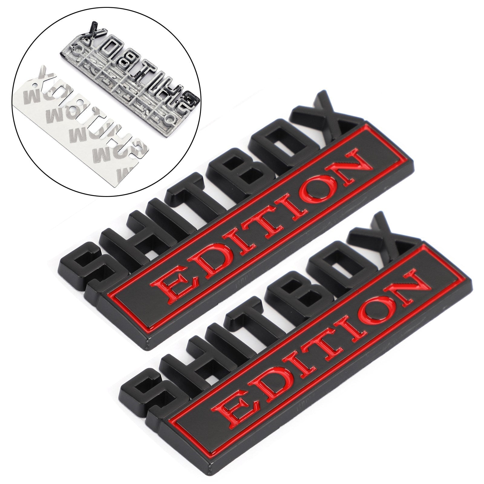 2PC Shitbox Edition Emple Decal Badges nalepka za tovornjak avtomobilov Ford Chevr #d generic