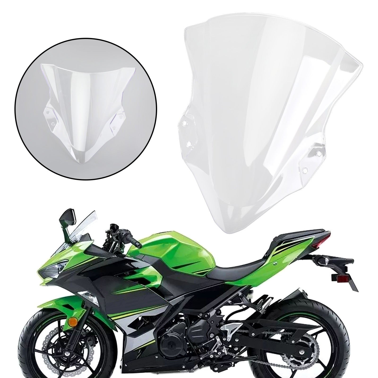 Parabrezza motociclistico in plastica ABS per kawasaki 2018-2022 ninja 400 generico