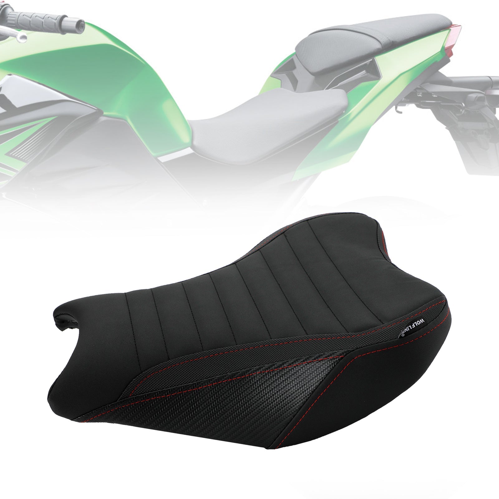 KAWASAKI NINJA Z900 2017-2022 Coussin Complet Vert Siège Passager Pilote