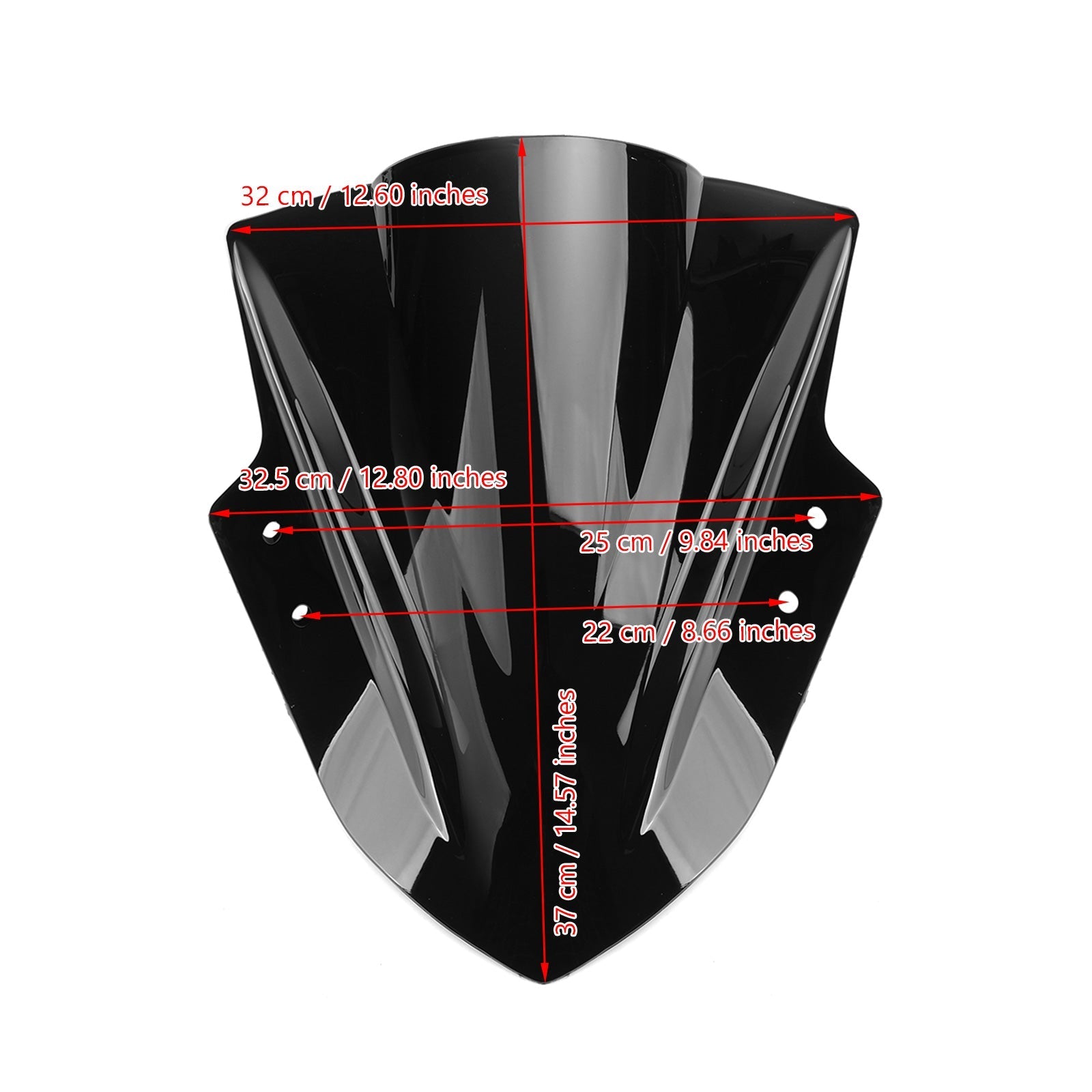 Generico del parabrezza motociclistica universale 7/8 '' 22 mm ABS