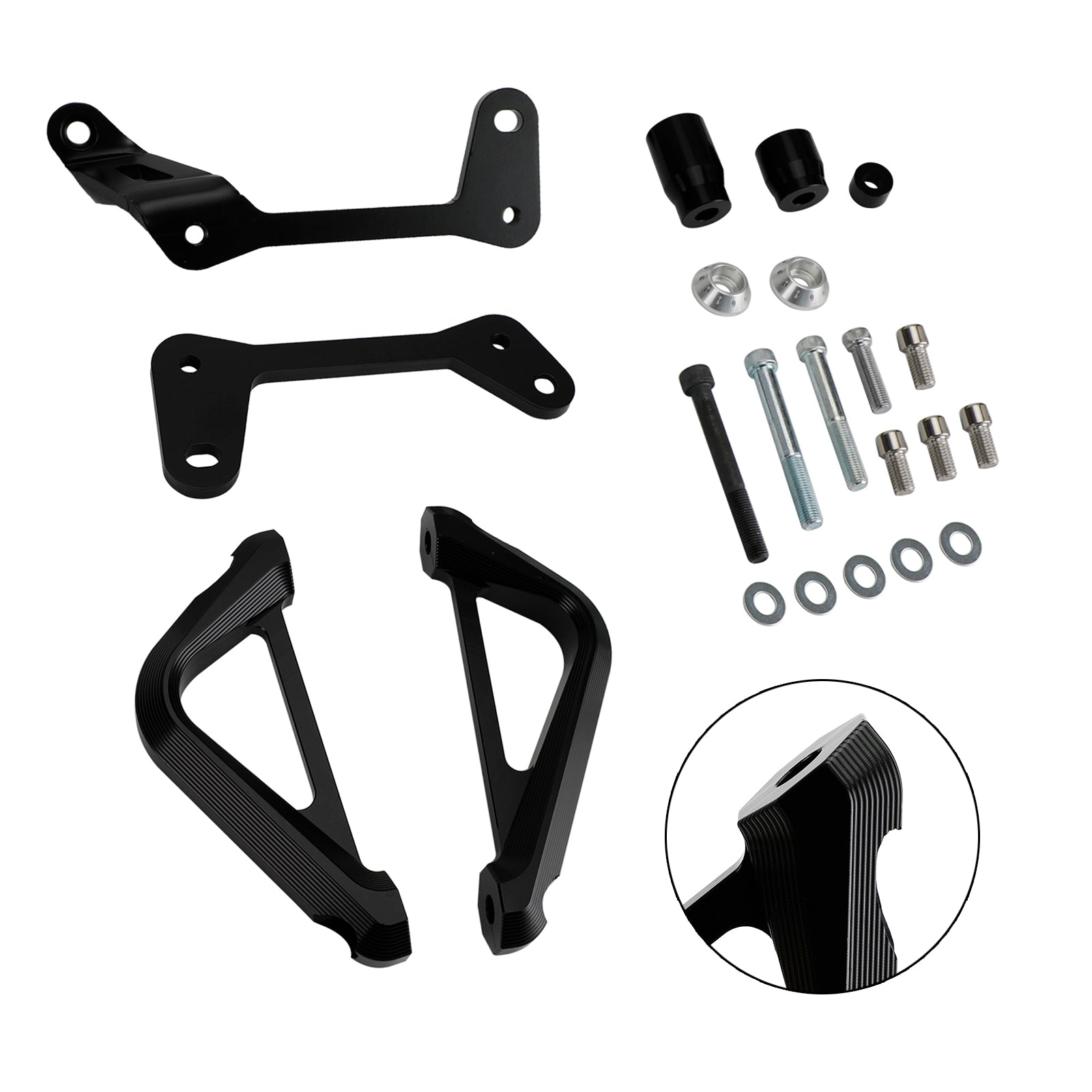 Yamaha Mt 09 Mt-09 2021 Plastikowe osłony silnika Slider Czarne Fedex Express