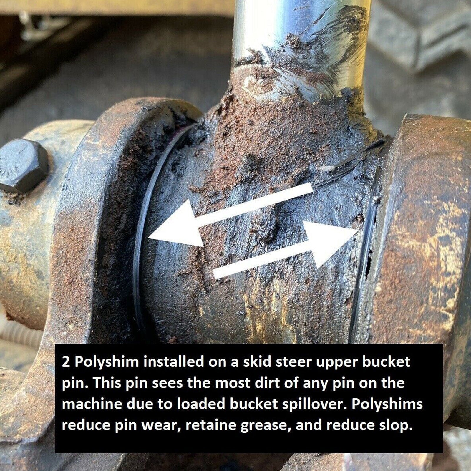 Kit de cales de goupille de seau d'excavatrice de 40MM pour le chat de direction de dérapage Bobcat Deere Komatsu