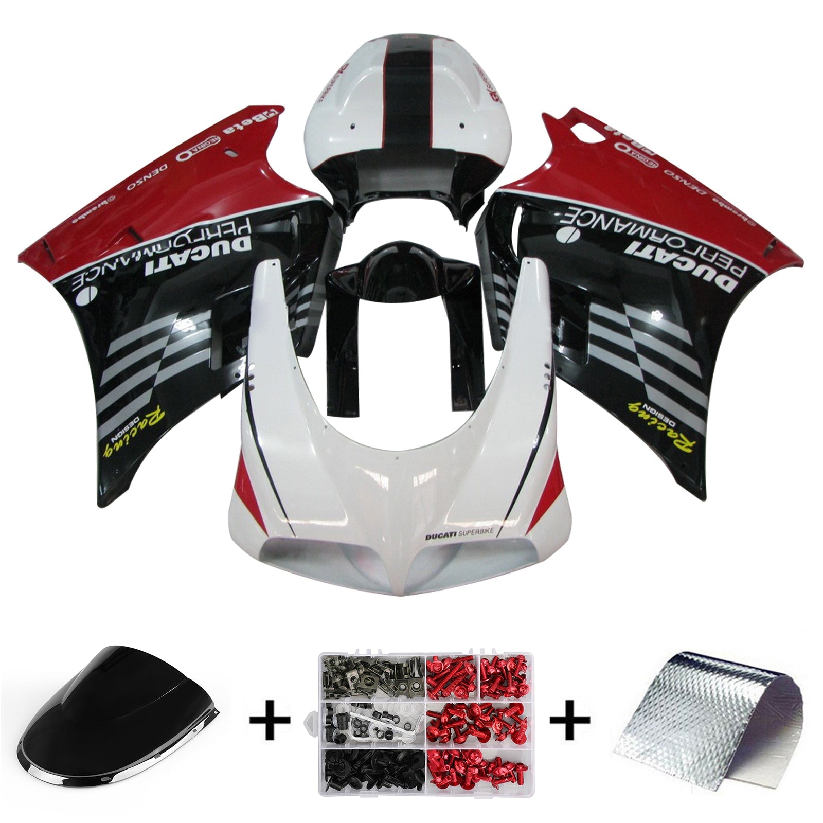 Amotopart Ducati 996 748 1996-2002 Zestaw nadwozia ABS Fairing