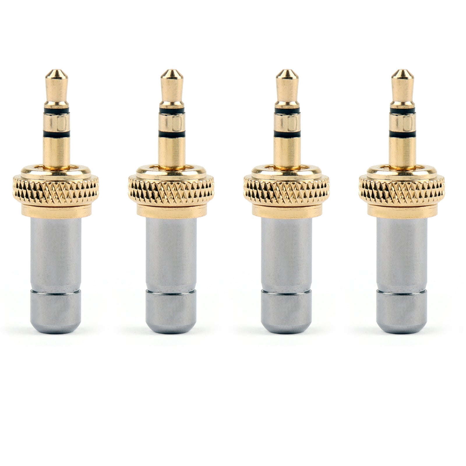 4x Mini Jack Stereo 3,5 mm ali 3,7 mm pozlačena vijačna ključavnica do Sennheiserja