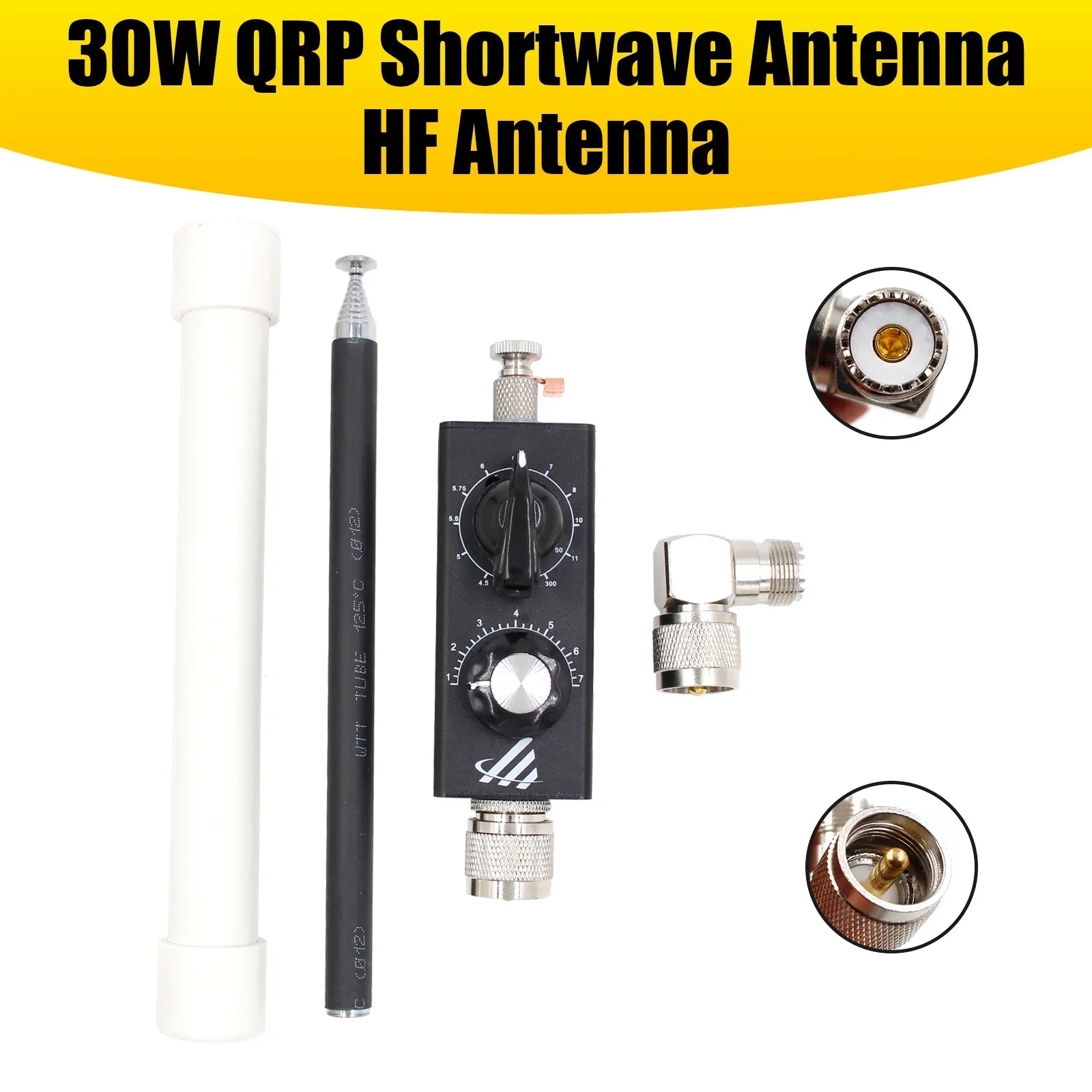 Antenna HF a onde corte QRP da 30 W Antenna a banda intera 5 MHz-55 MHz FM Aviation 50 M