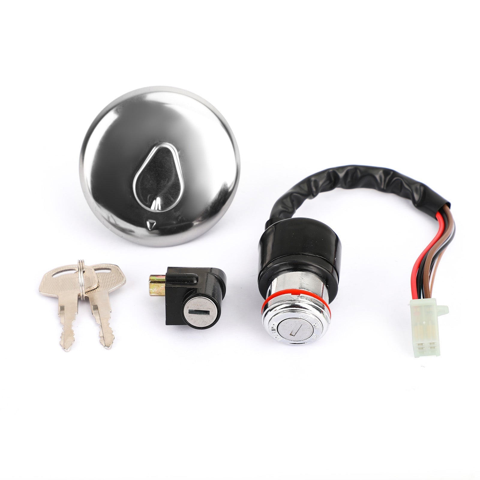 Contactslot Brandstof Gas Cap Lock Montage Fit voor Suzuki GN125 GN 125 1982-2001 Generieke